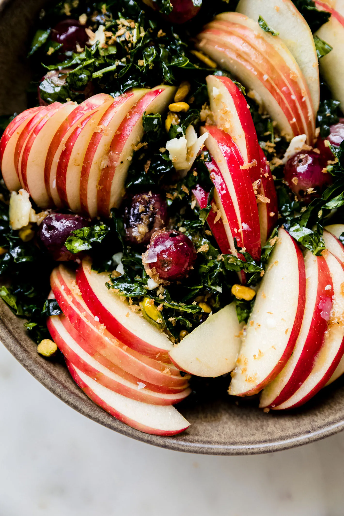 Honeycrisp Apple and Kale Salad with Maple Thyme Vinaigrette
