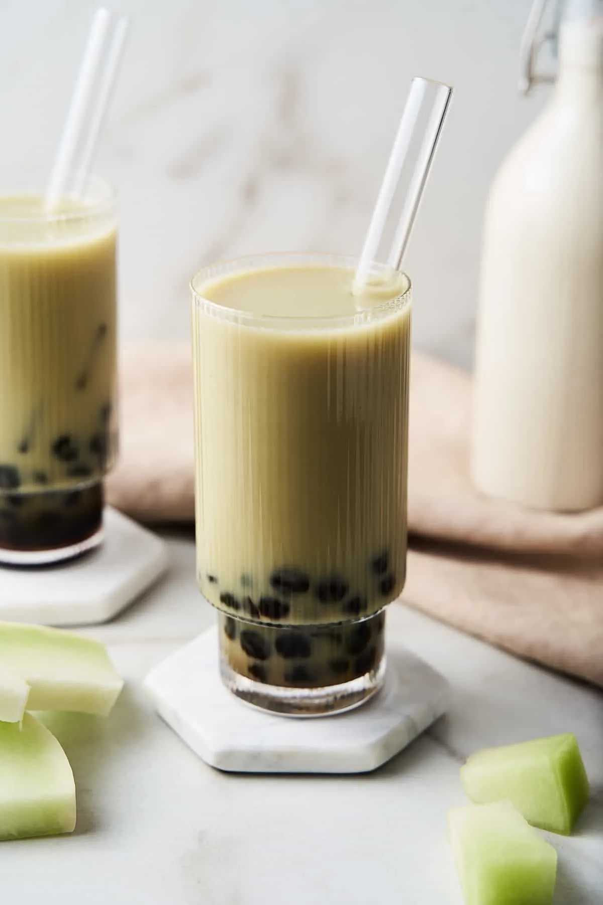 Honeydew Milk Tea Honeydew Boba