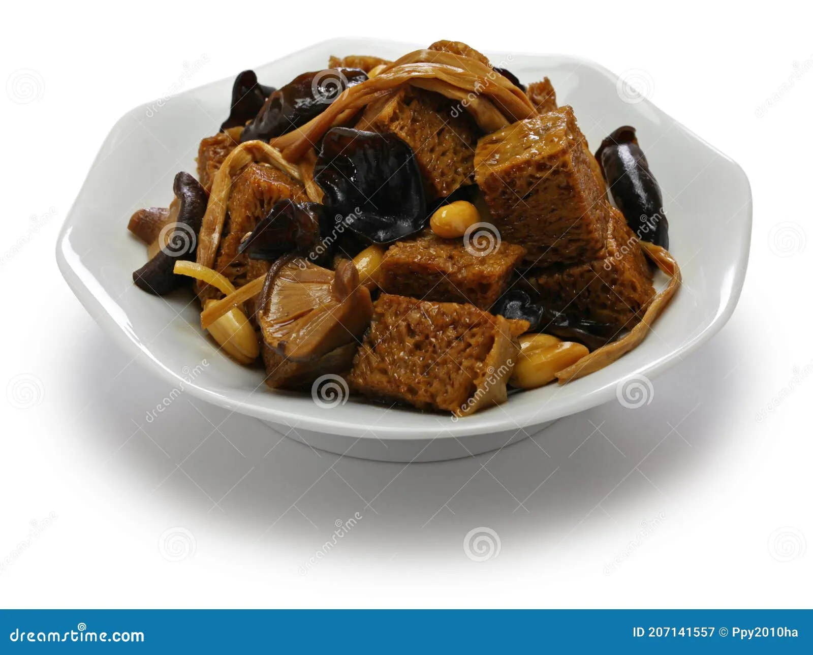 Hong Shao Kao Fu Braised Wheat Gluten Mushrooms
