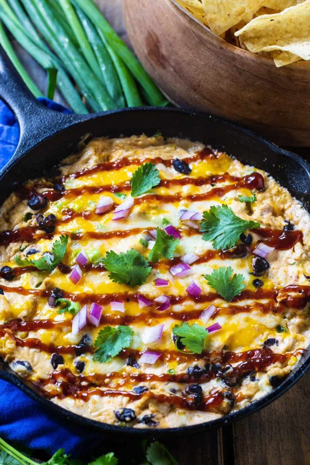 Hot BBQ Chicken Dip