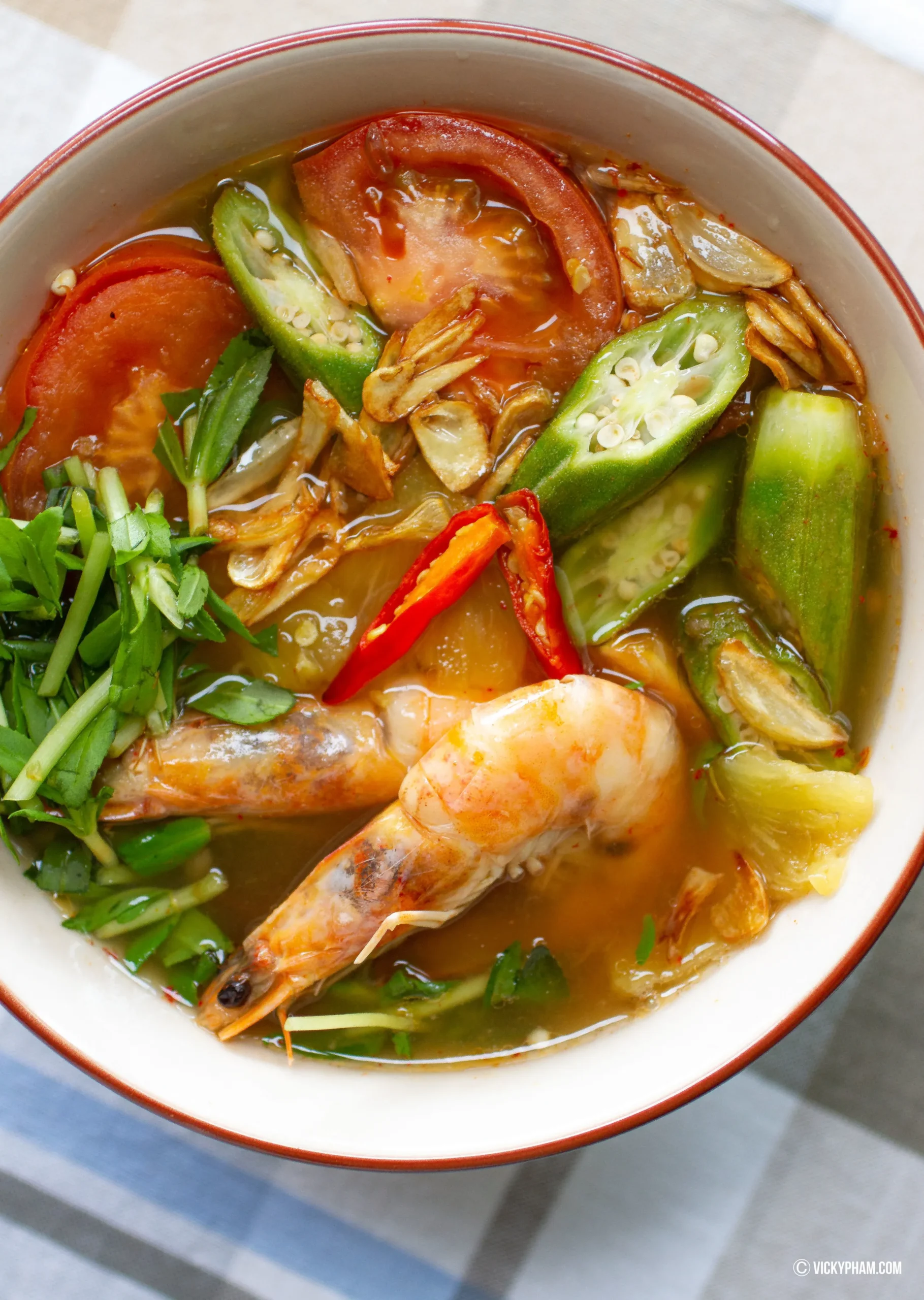Hot and Sour Shrimp Soup