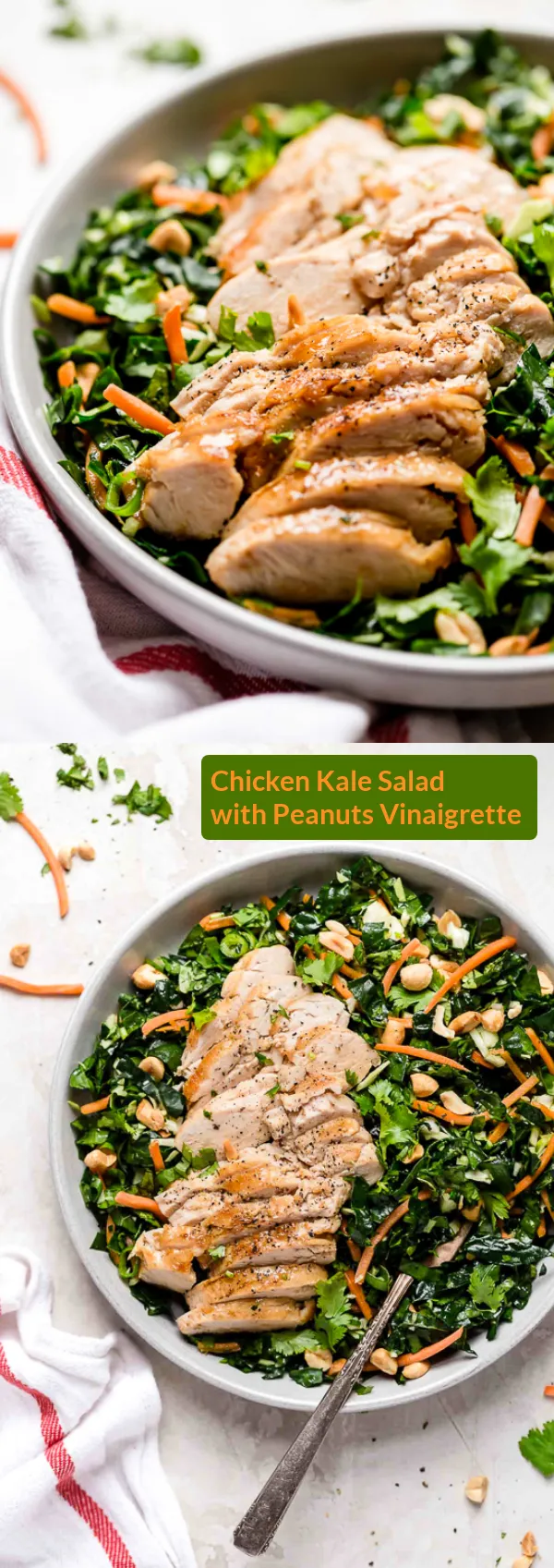 Houston's Grilled Chicken Kale Salad with Peanut Vinaigrette