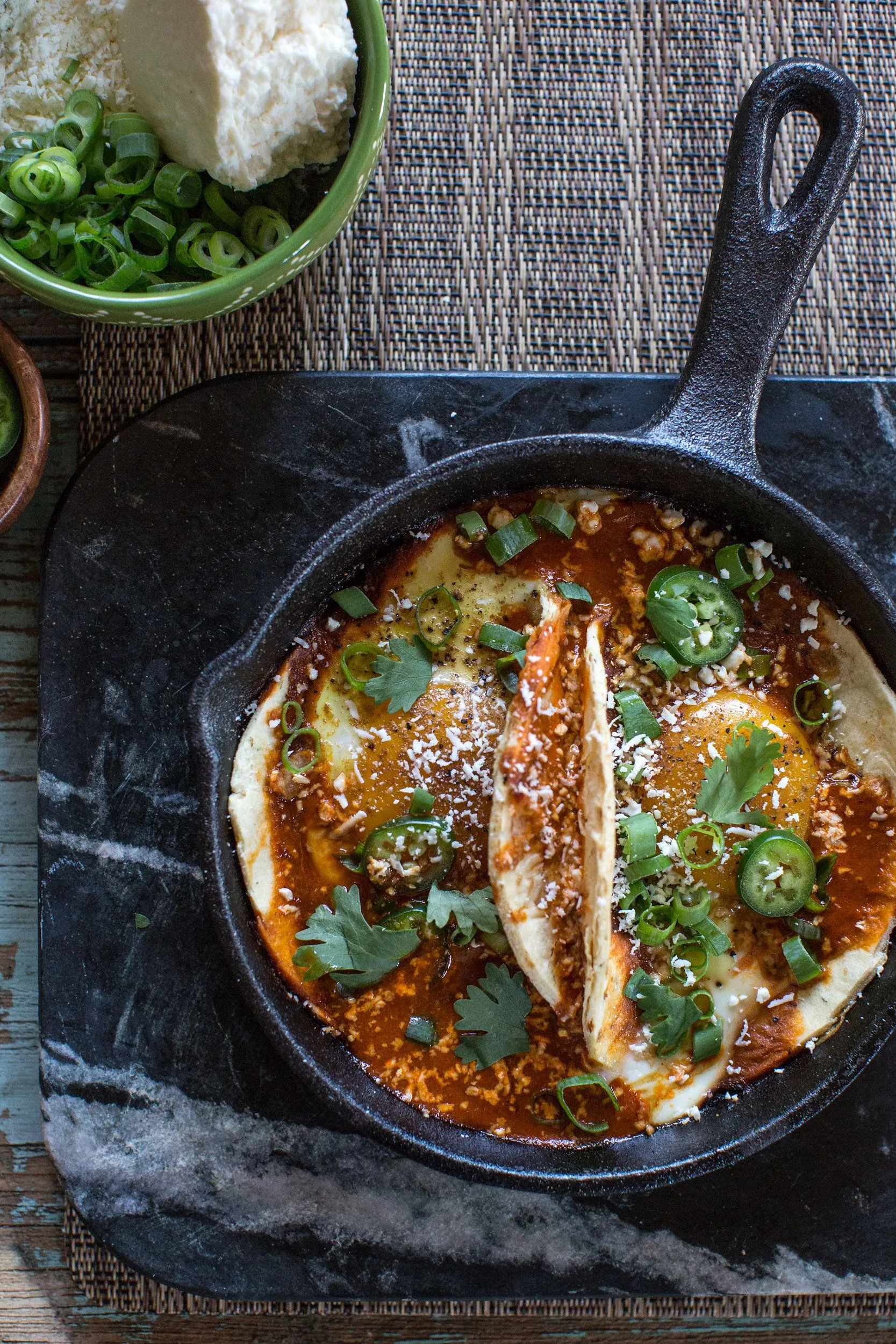Huevos Rancheros with Colorado Sauce