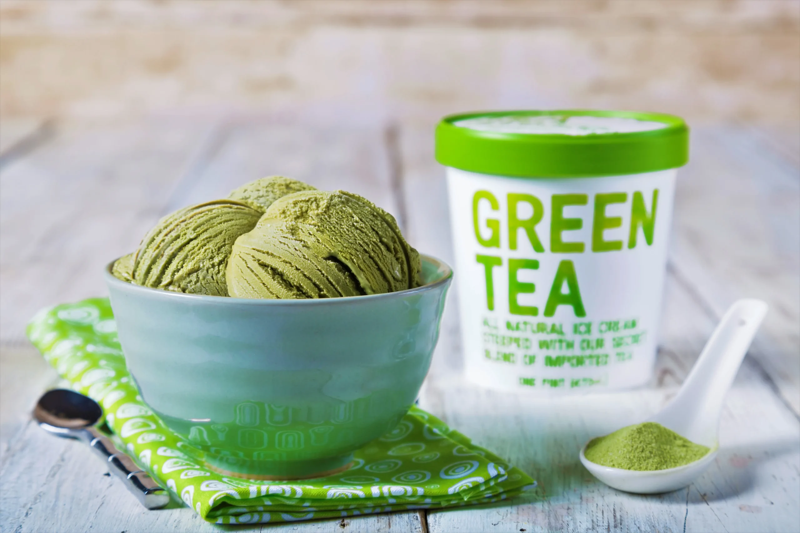 Ice Cream Freezer Green Tea Ice Cream