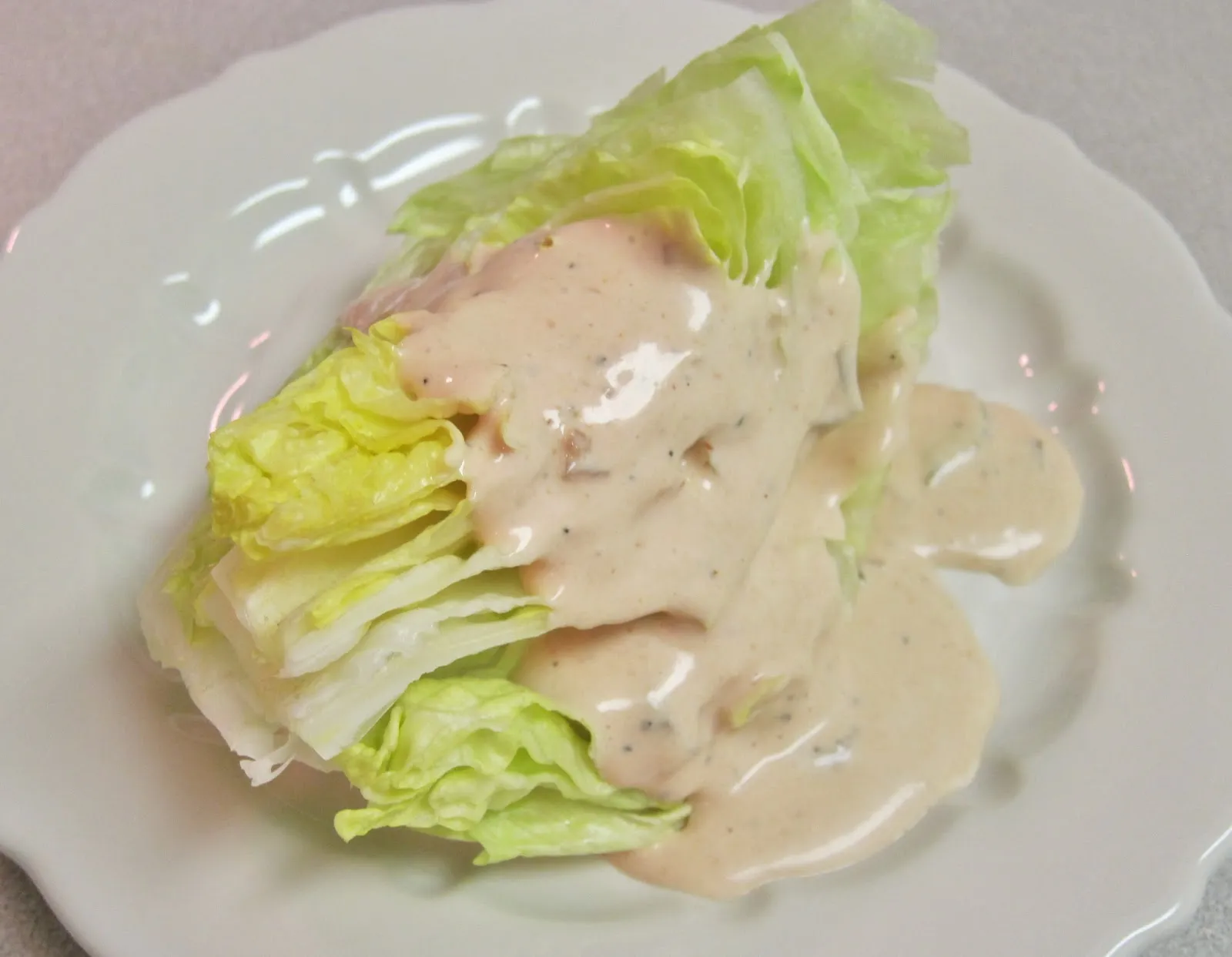 Iceberg Lettuce with Thousand Island Dressing