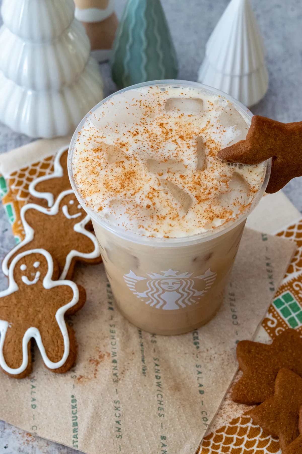 Iced Gingerbread Oat Milk Chai Tea Latte Starbucks Copycat
