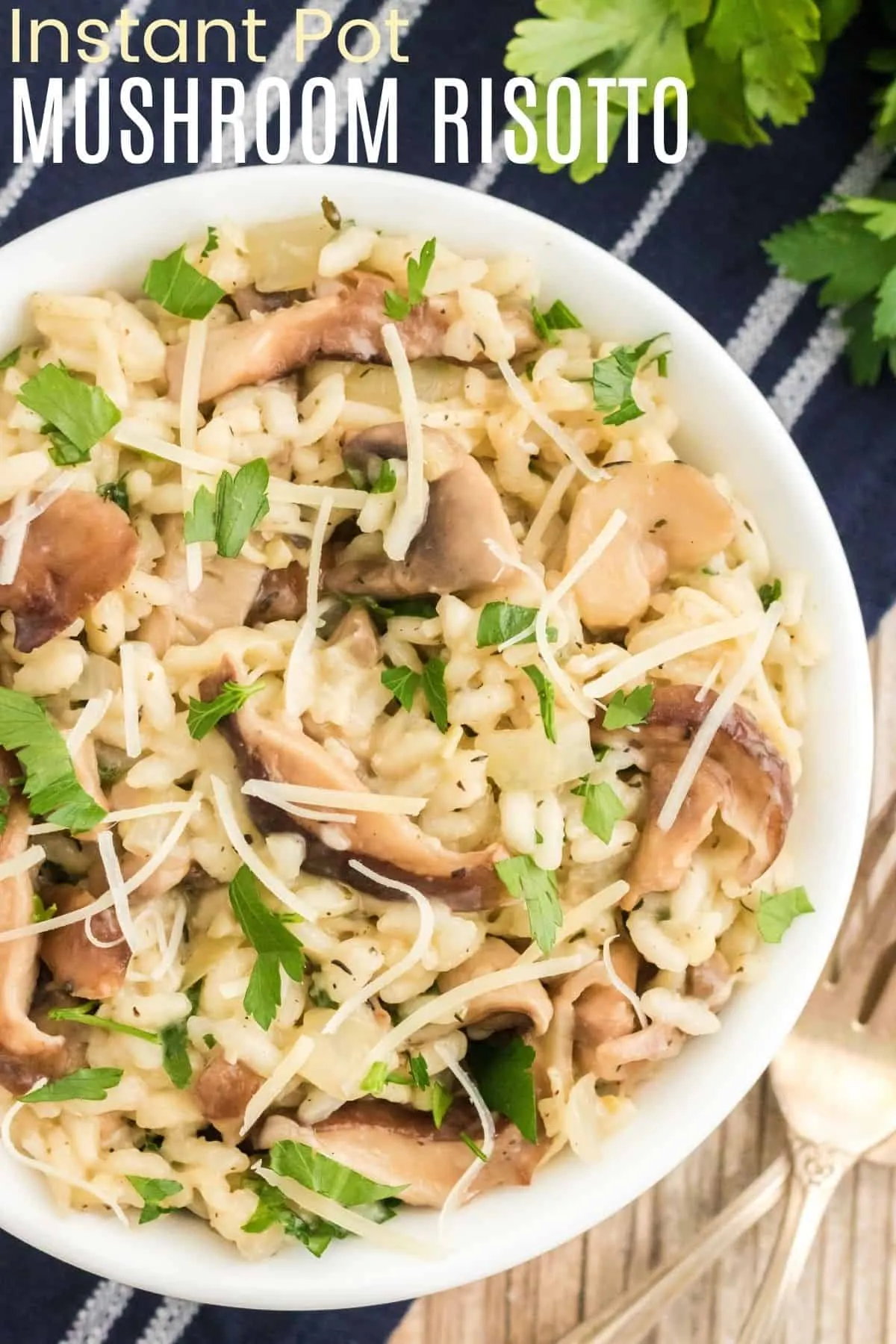 Instant Pot Mushroom Kale Risotto