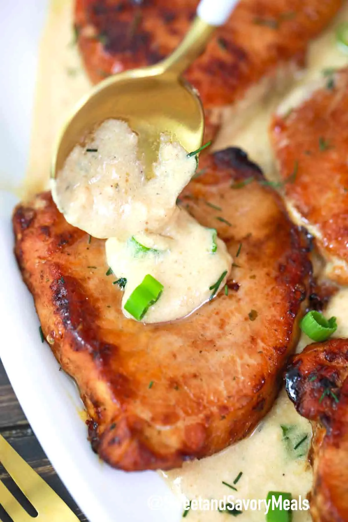 Instant Pot Pork Chops with Creamy Ranch Sauce
