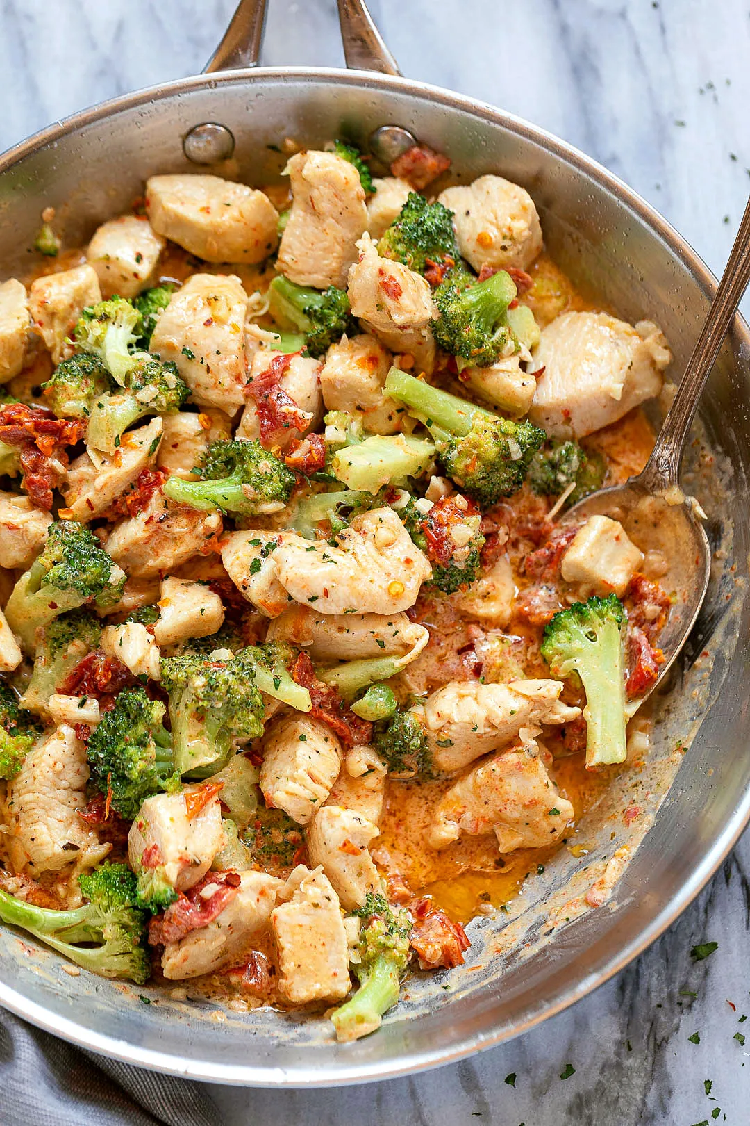 Italian Chicken with Broccoli and Cream Sauce