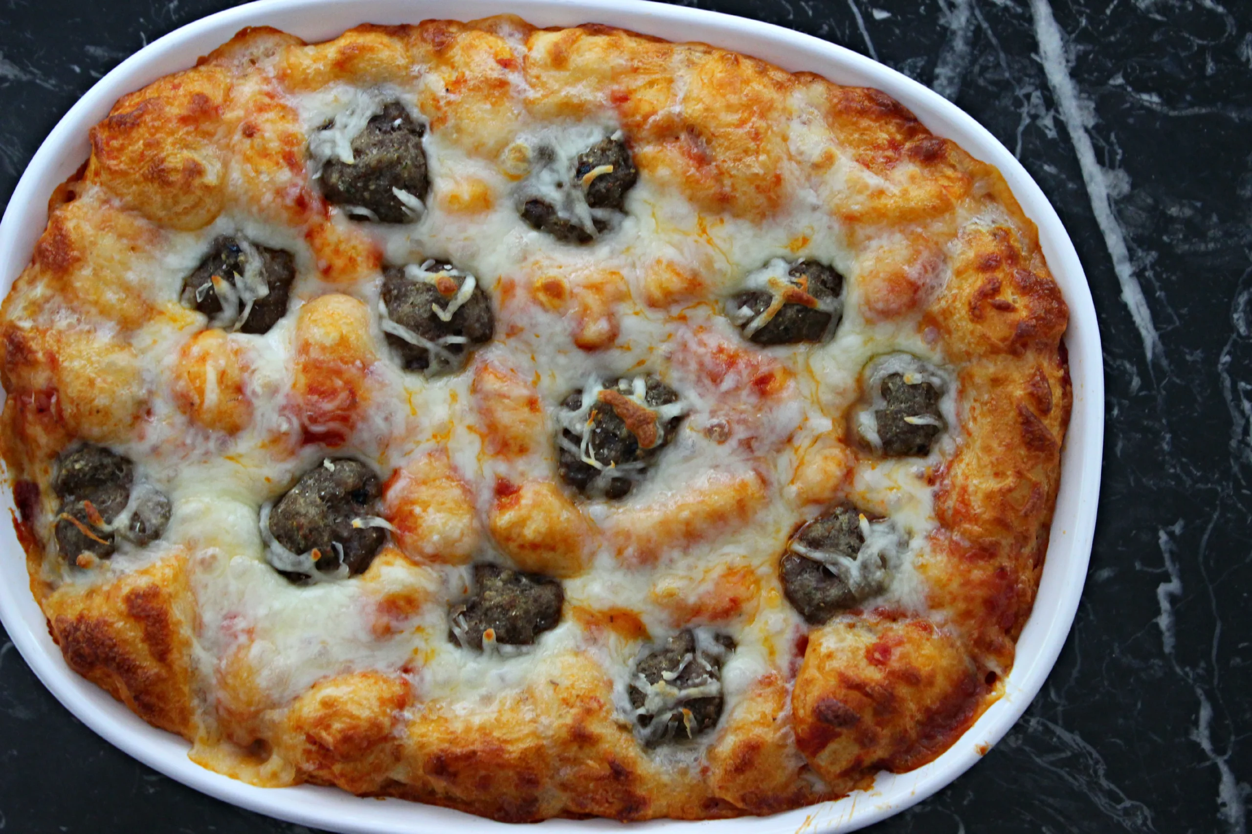 Italian Meatball Biscuit Bake