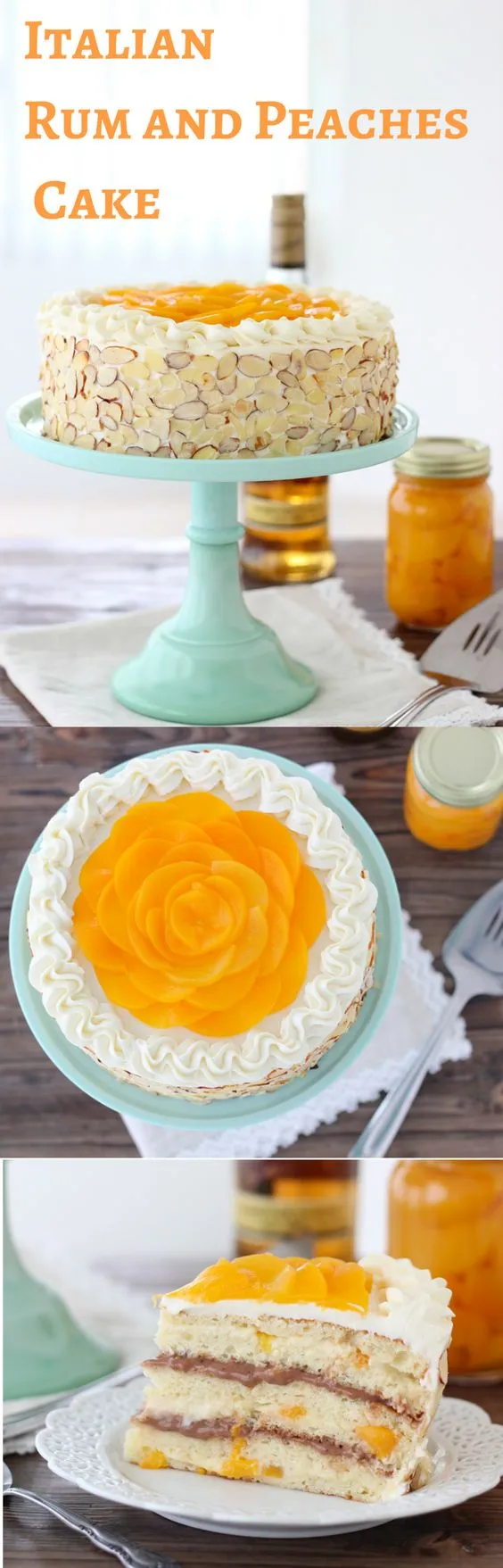 Italian Rum and Peaches Cake