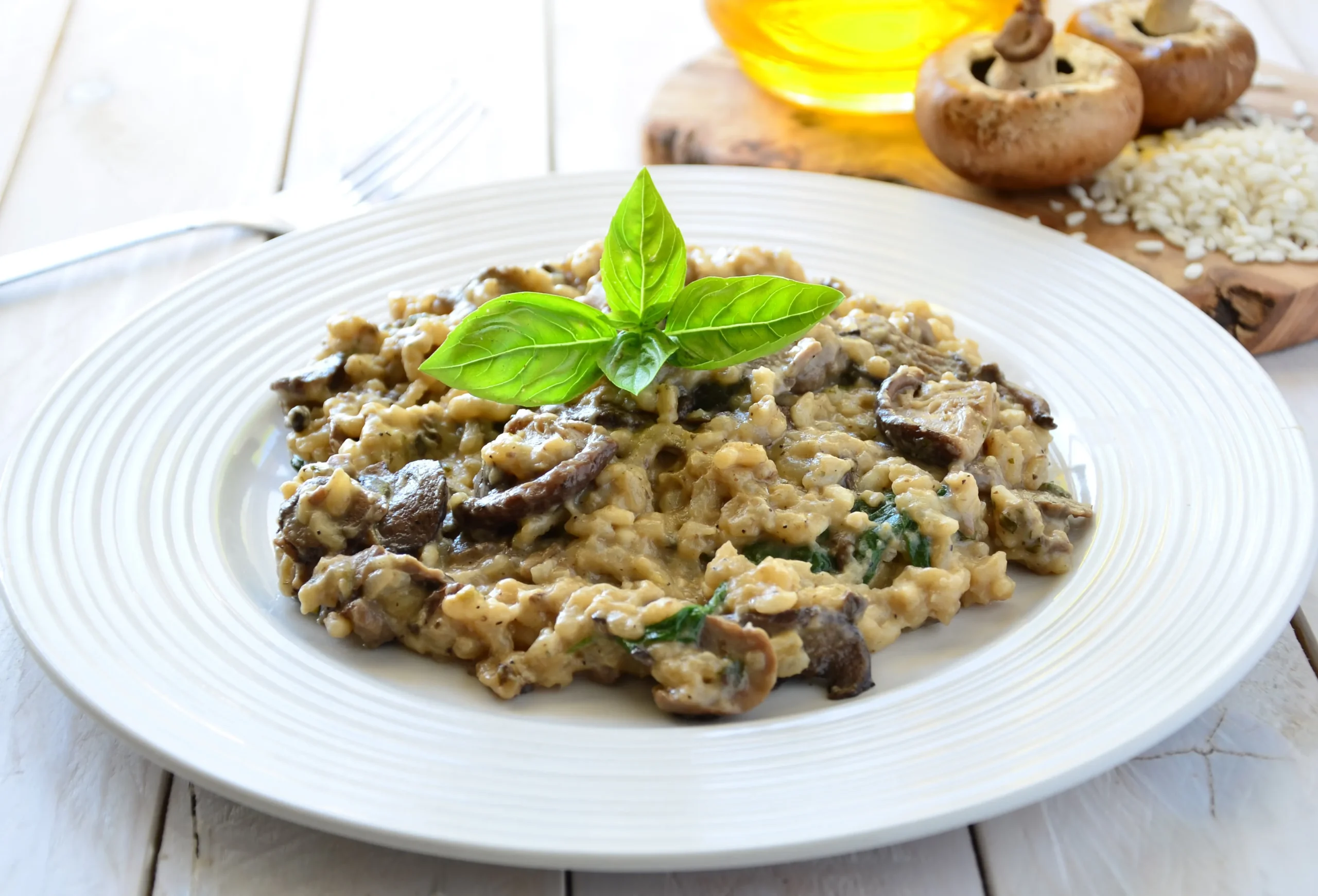 Italian Sausage Red Pepper and Mushroom Risotto