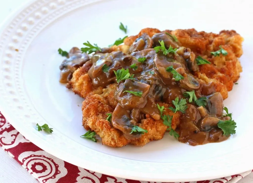 Jaeger Schnitzel and Mushroom Sauce