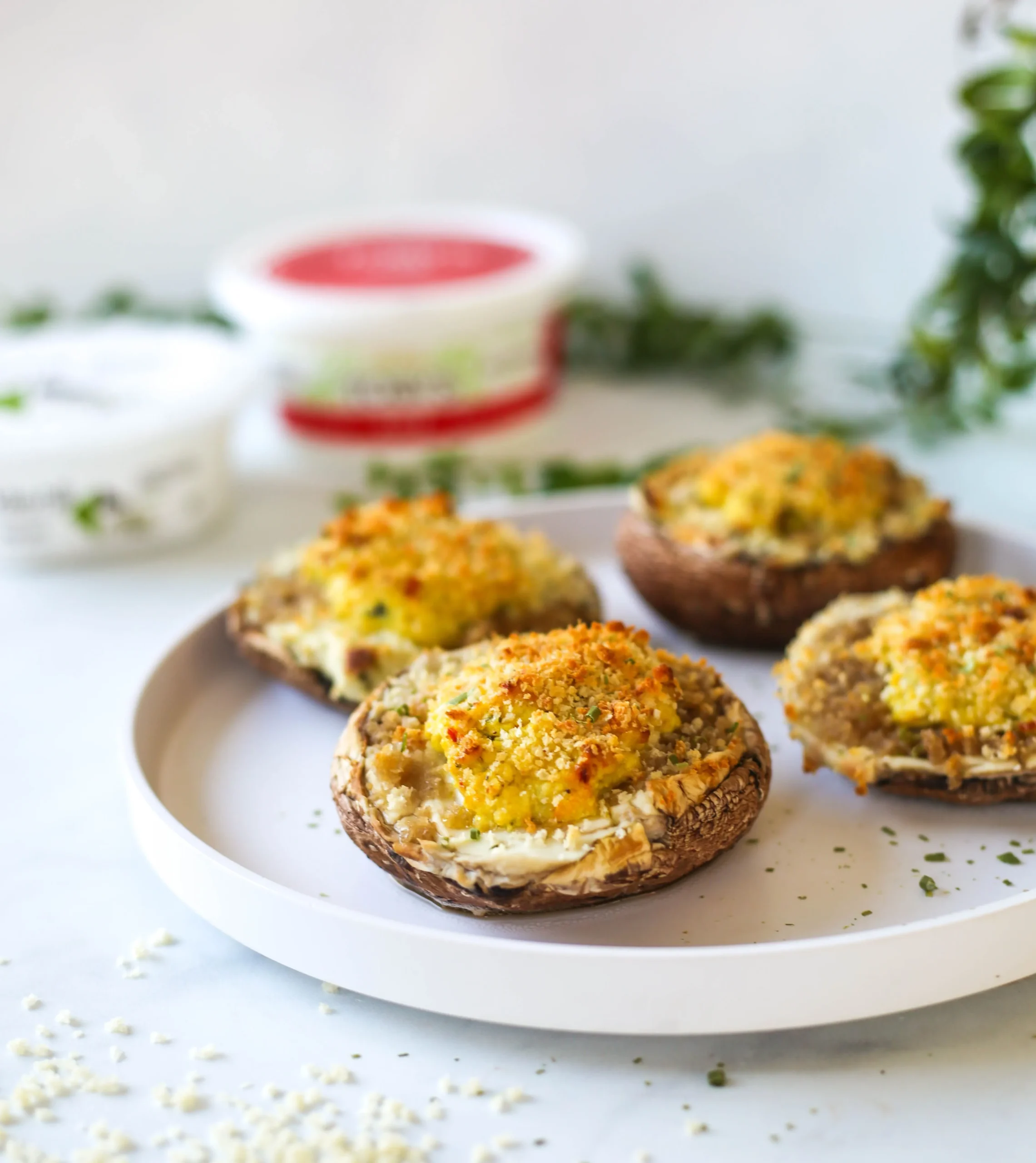 Jalapeno Cilantro Hash Stuffed Portobellos