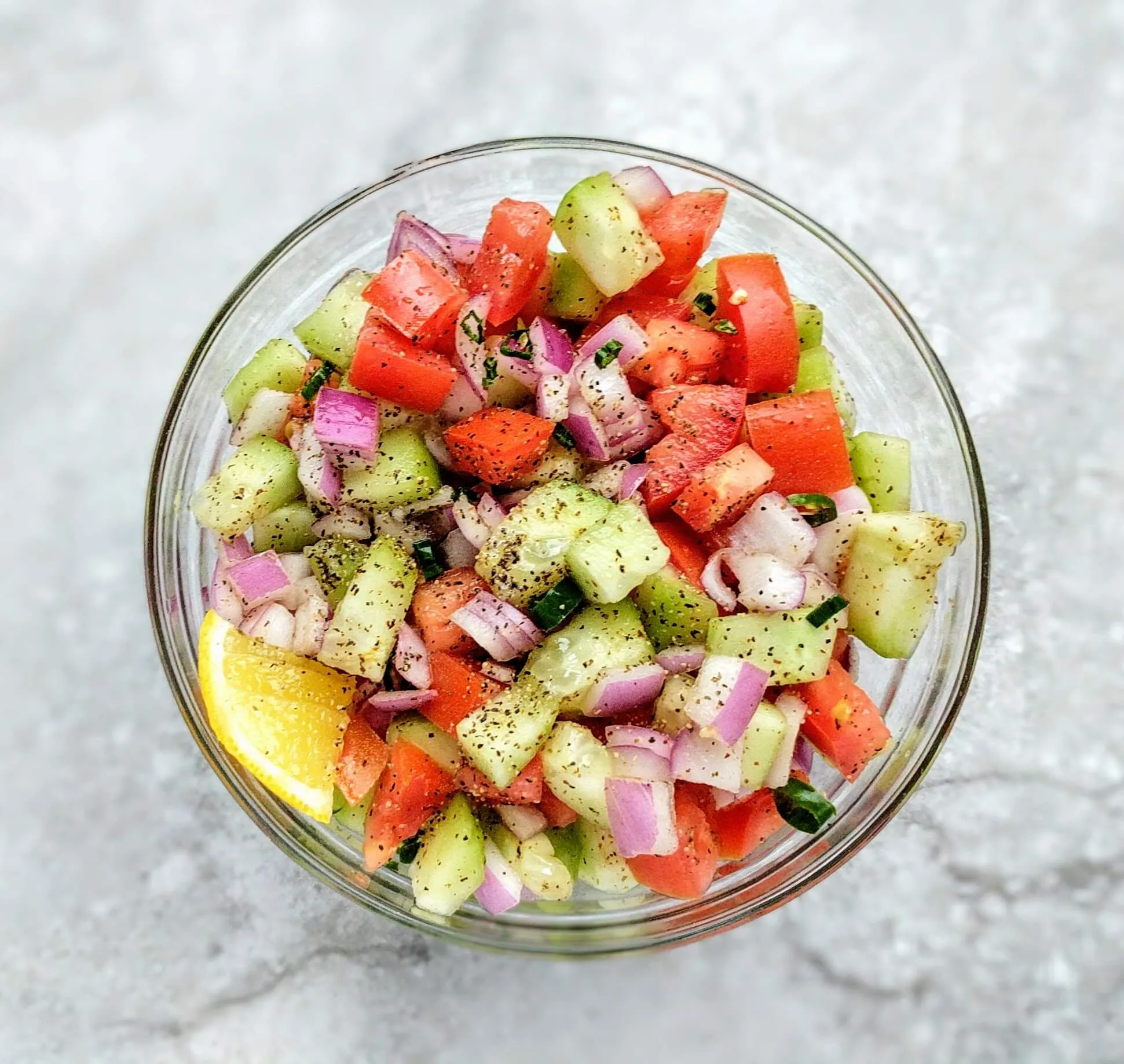 Kachumbar Onion Tomato and Chilli Salad