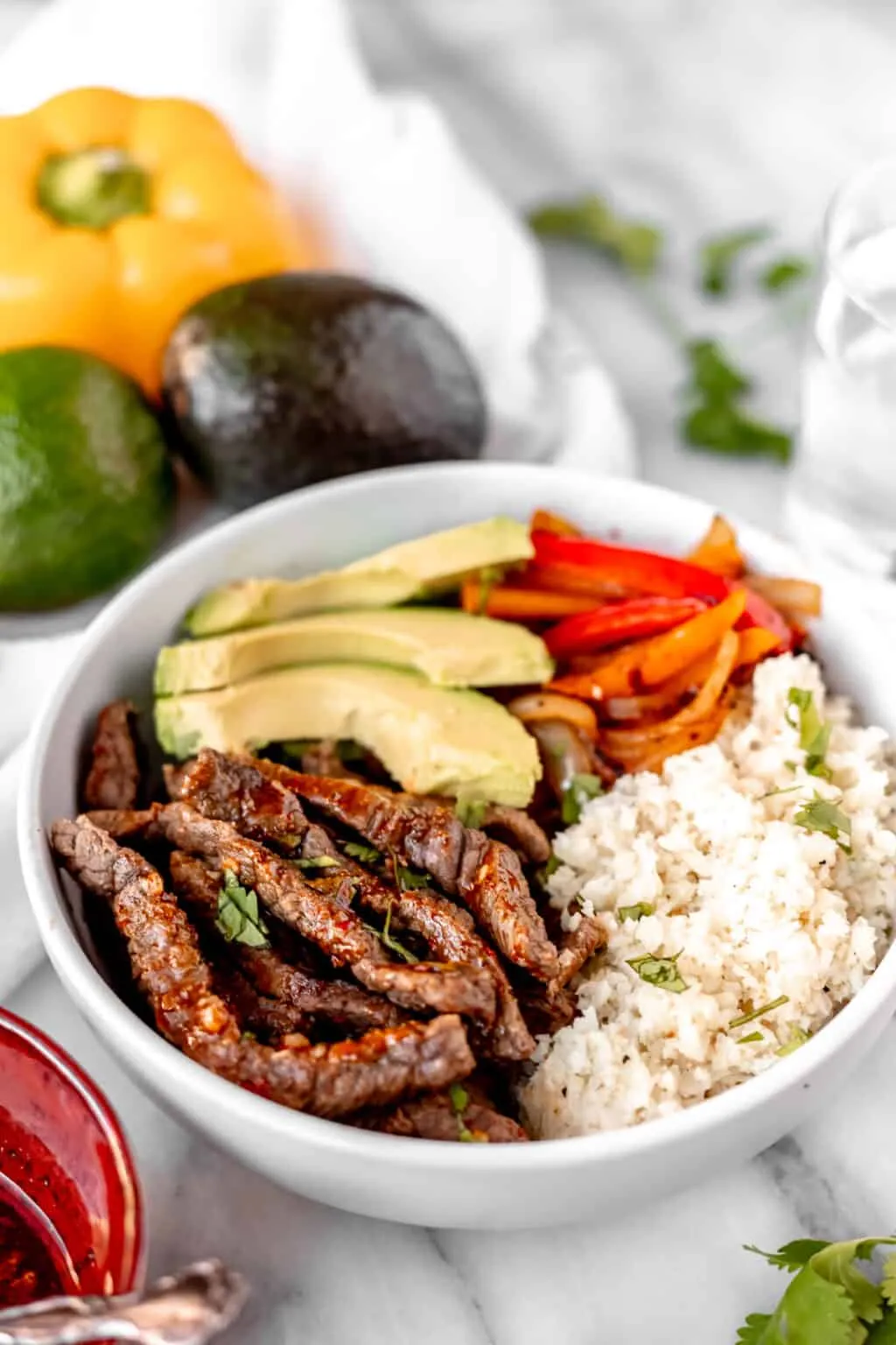 Keto Beef Fajita Bowl