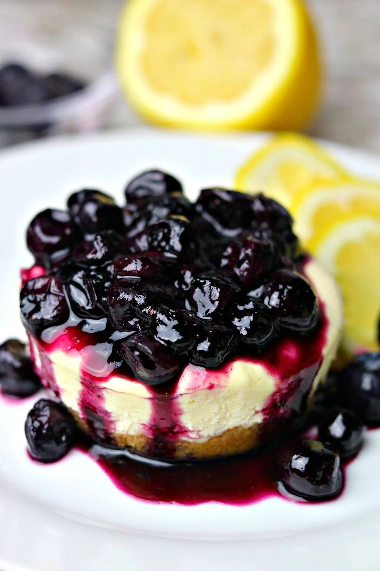 Keto Blueberry Mini Cheesecakes