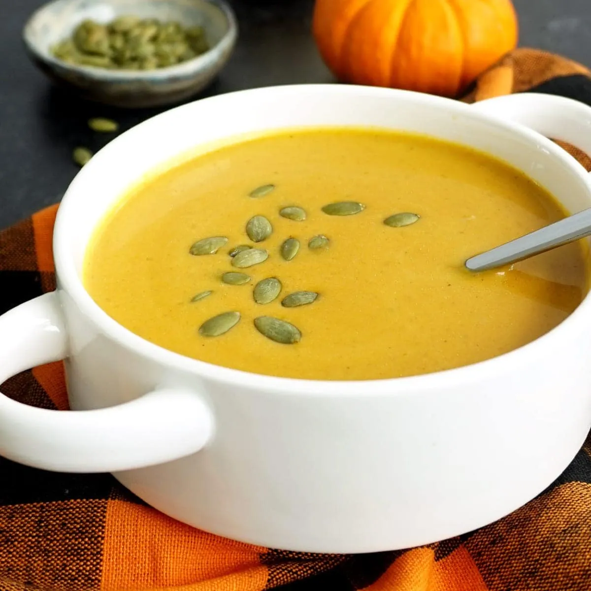 Keto Pumpkin Soup with Carrot and Ginger