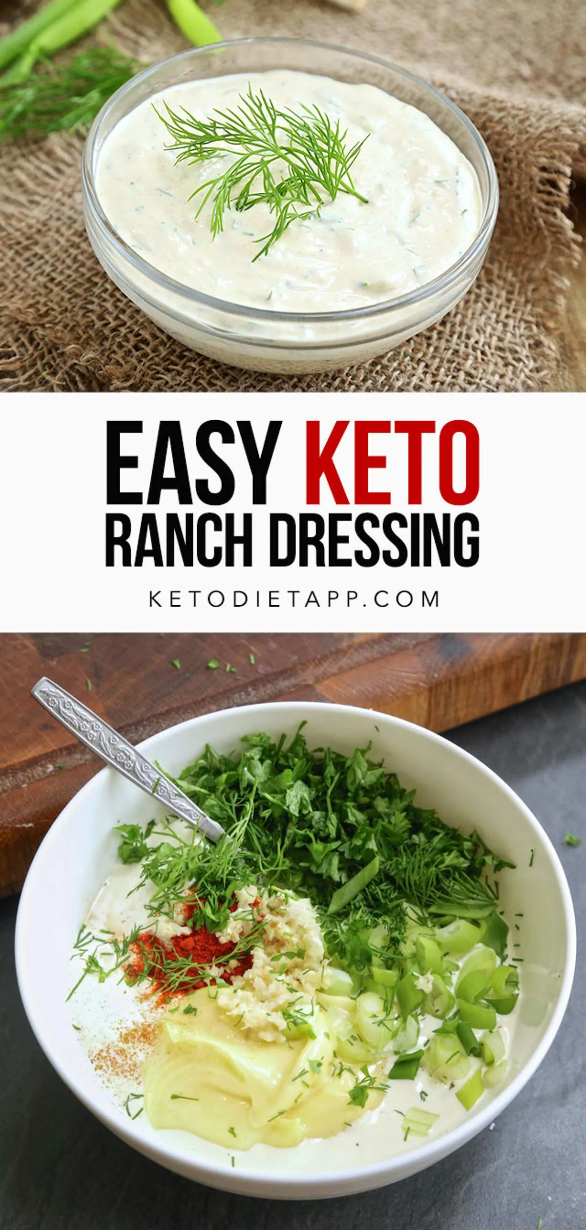 Keto Ranch Dressing with Apple Cider Vinegar