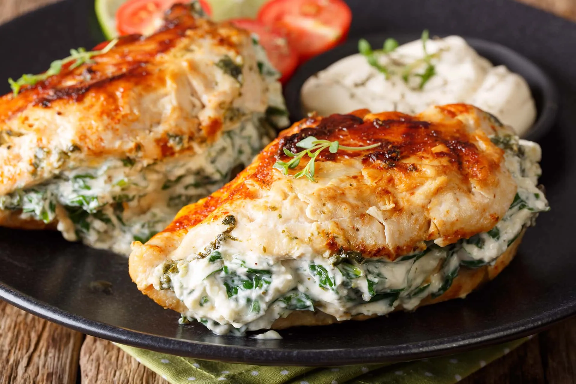 Keto Stuffed Chicken Breast Spinach Cheese