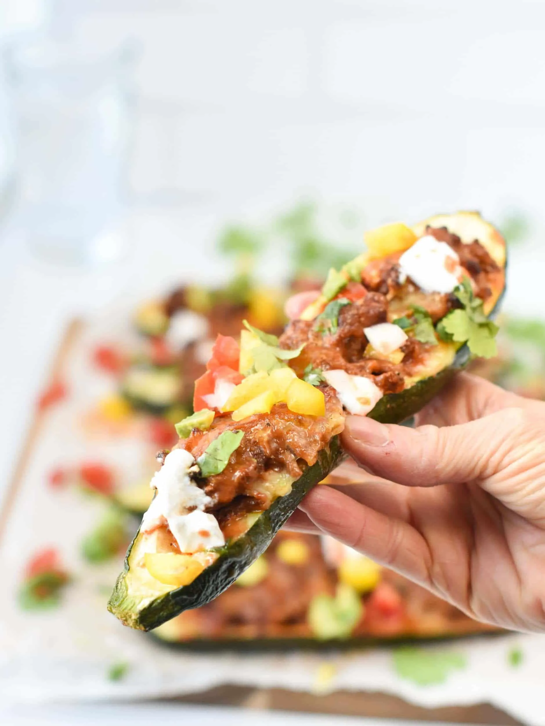 Keto Stuffed Zucchini Ground Beef