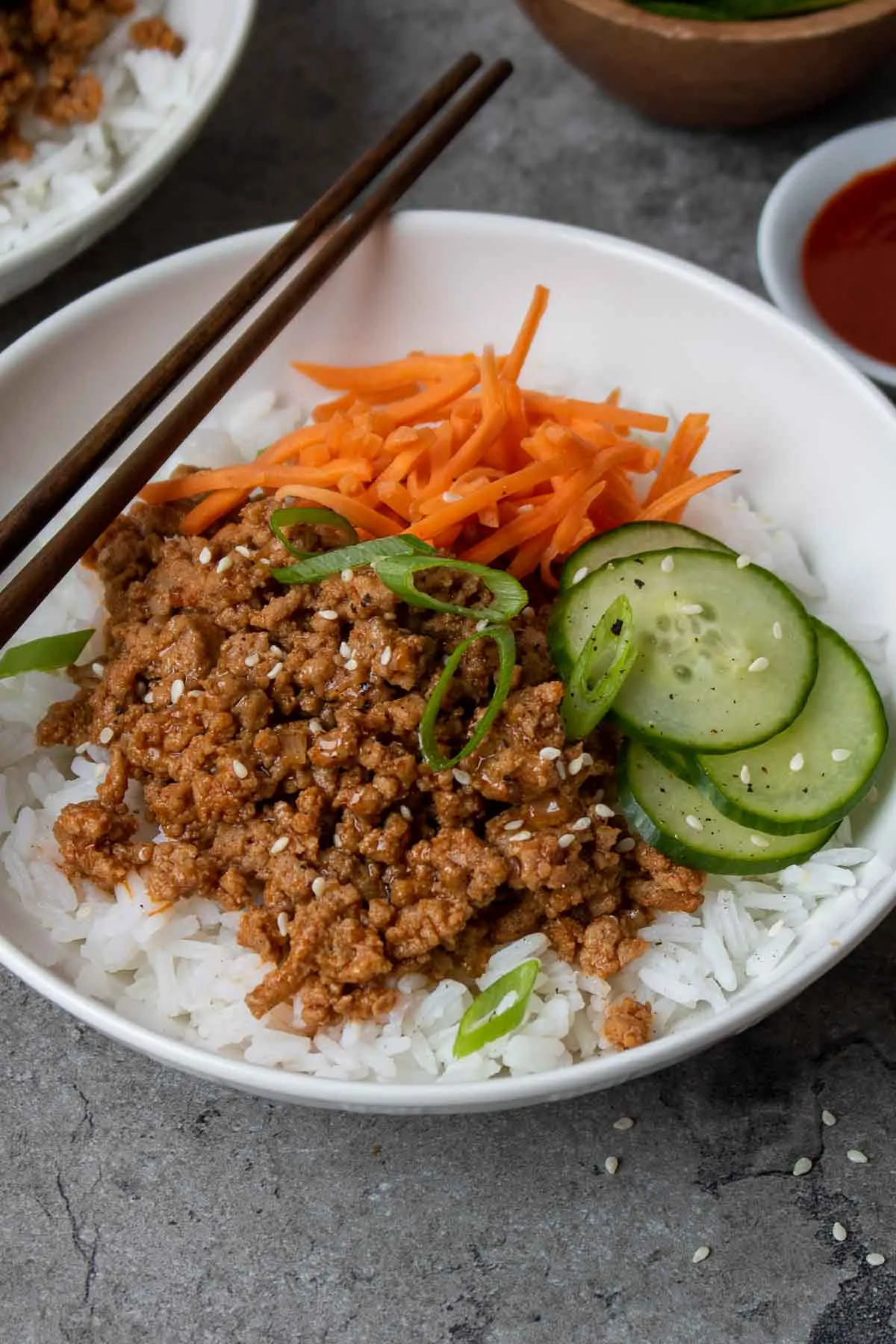 Korean Ground Turkey Rice Bowls