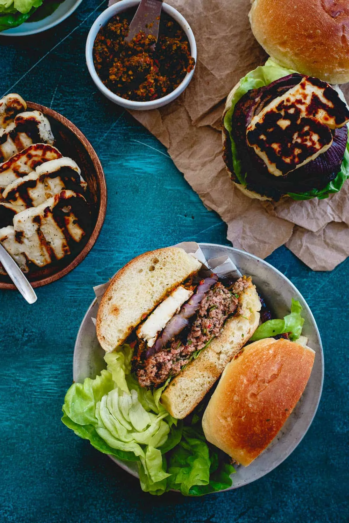 Lamb Burgers with Sun Dried Tomato Aioli