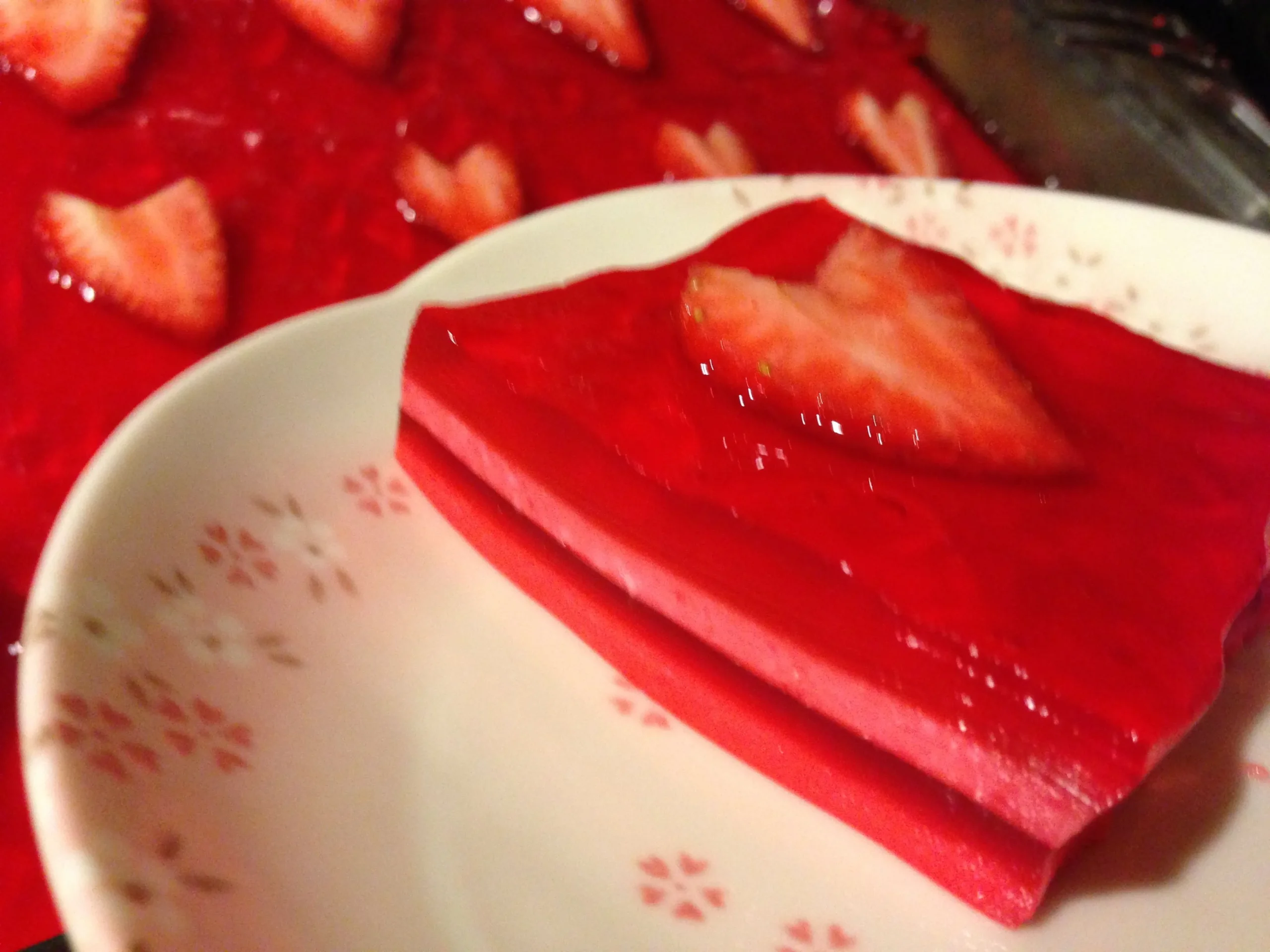 Layered Jello Squares Valentine's Day Style