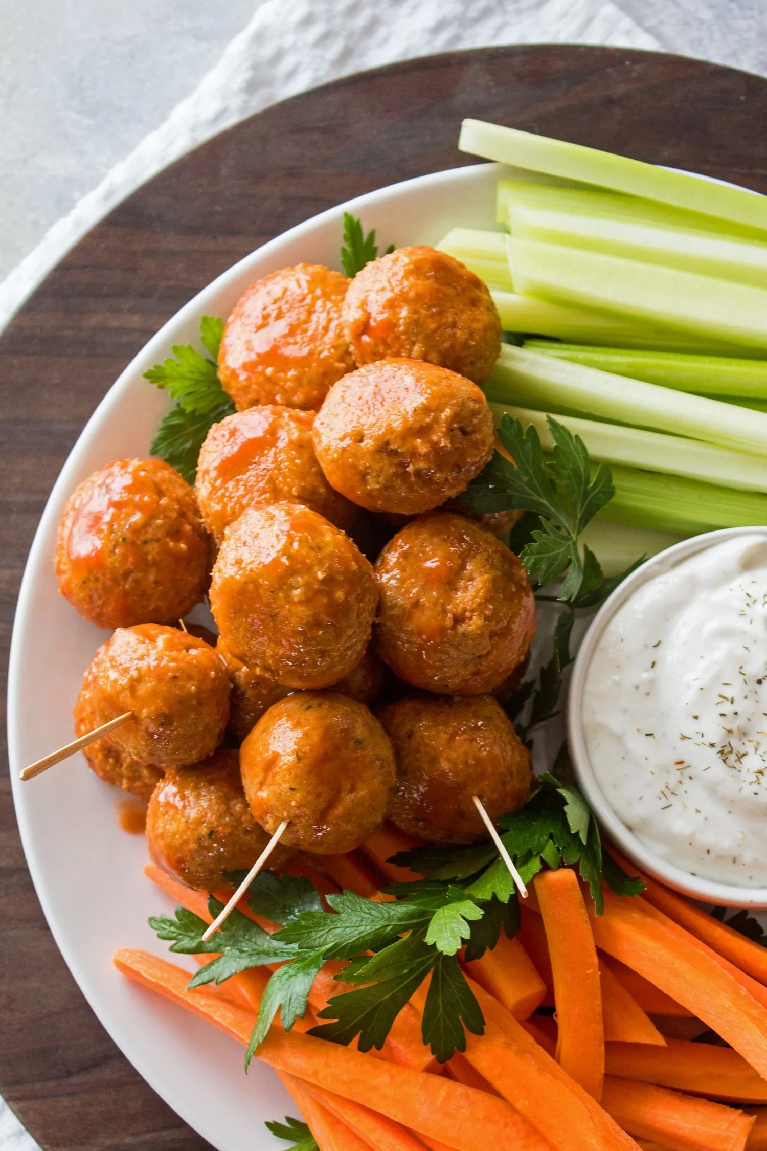 Leftover Buffalo Turkey Meatballs