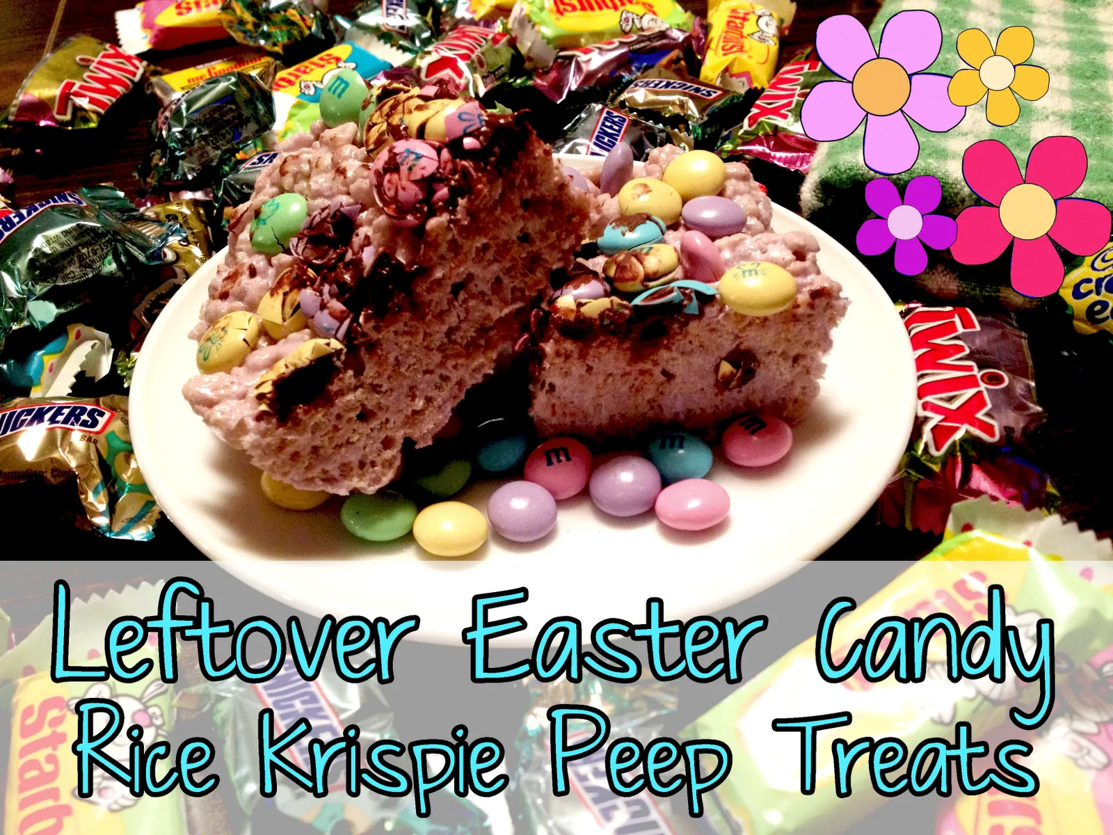 Leftover Easter Candy Rice Krispie Treats
