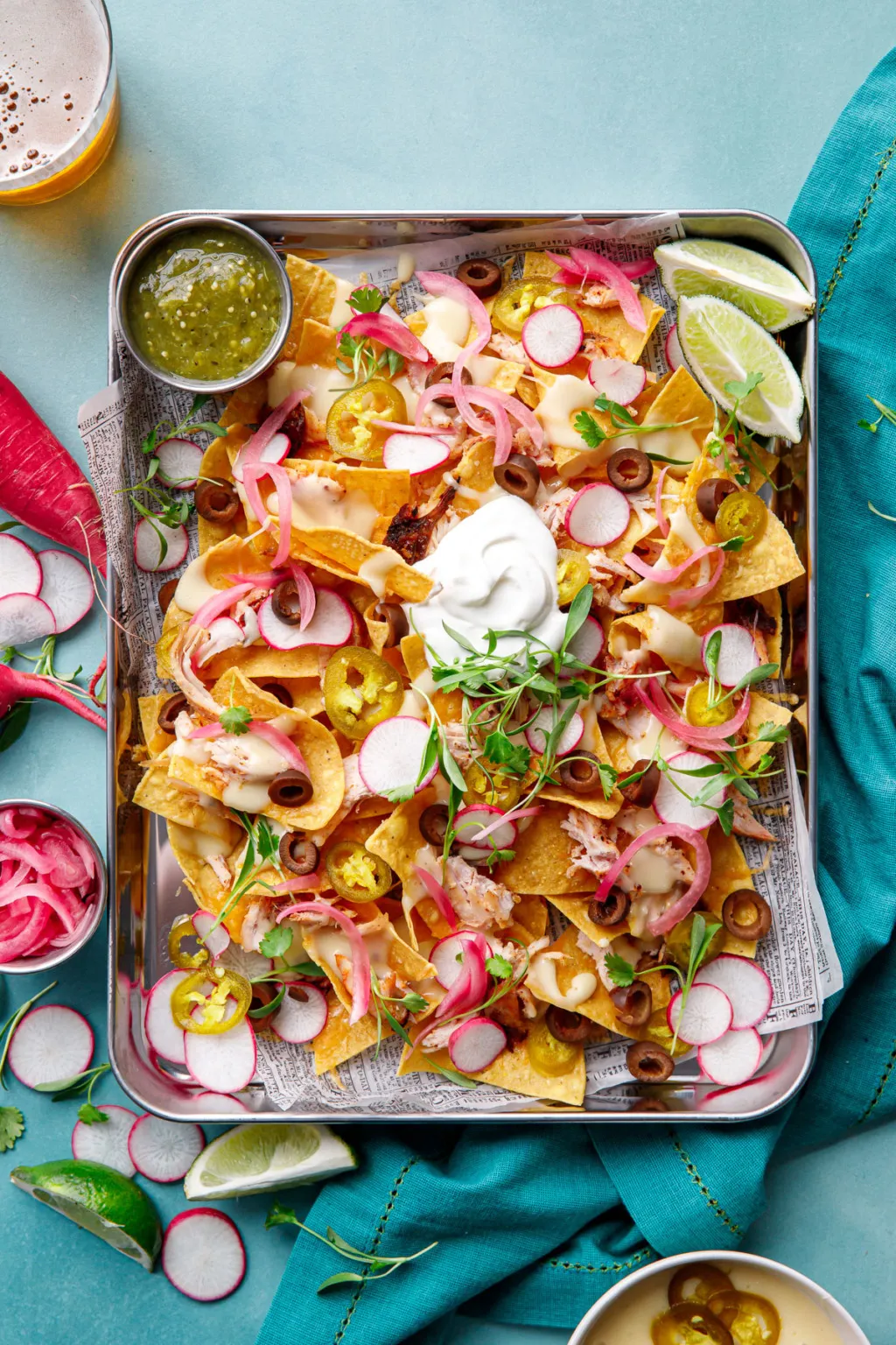Leftover Smoked Chicken Nachos with Mango Salsa