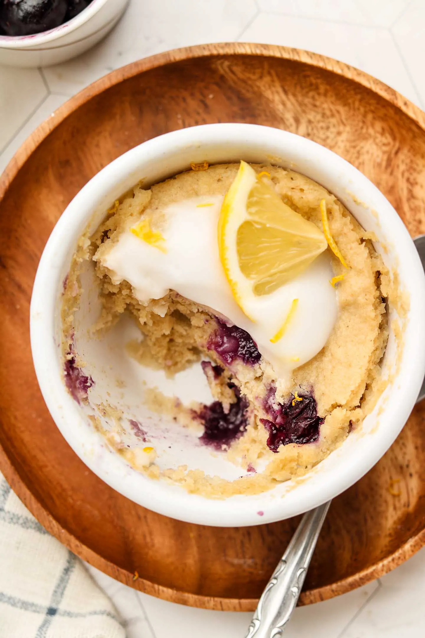 Lemon Blueberry Mug Cake Low Carb Gluten Free