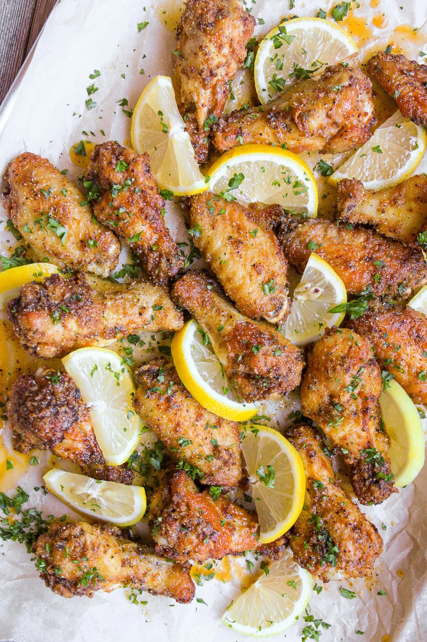 Lemon Butter Air Fryer Chicken Wings