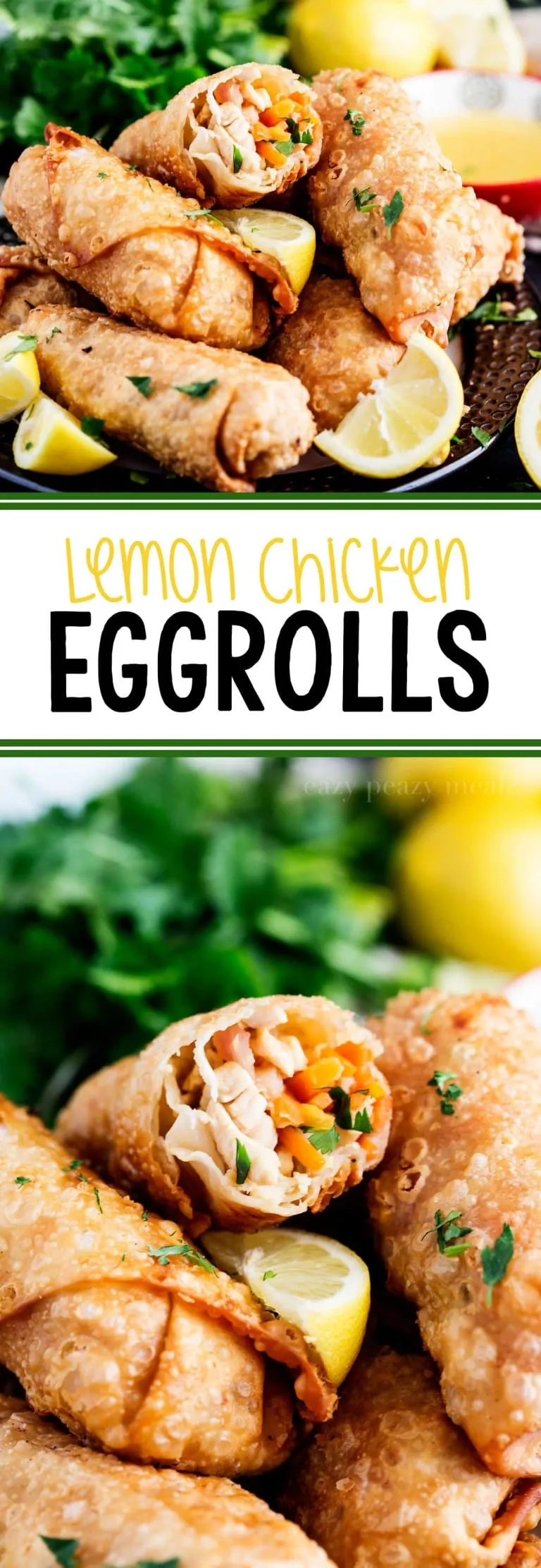 Lemon Chicken Egg Rolls