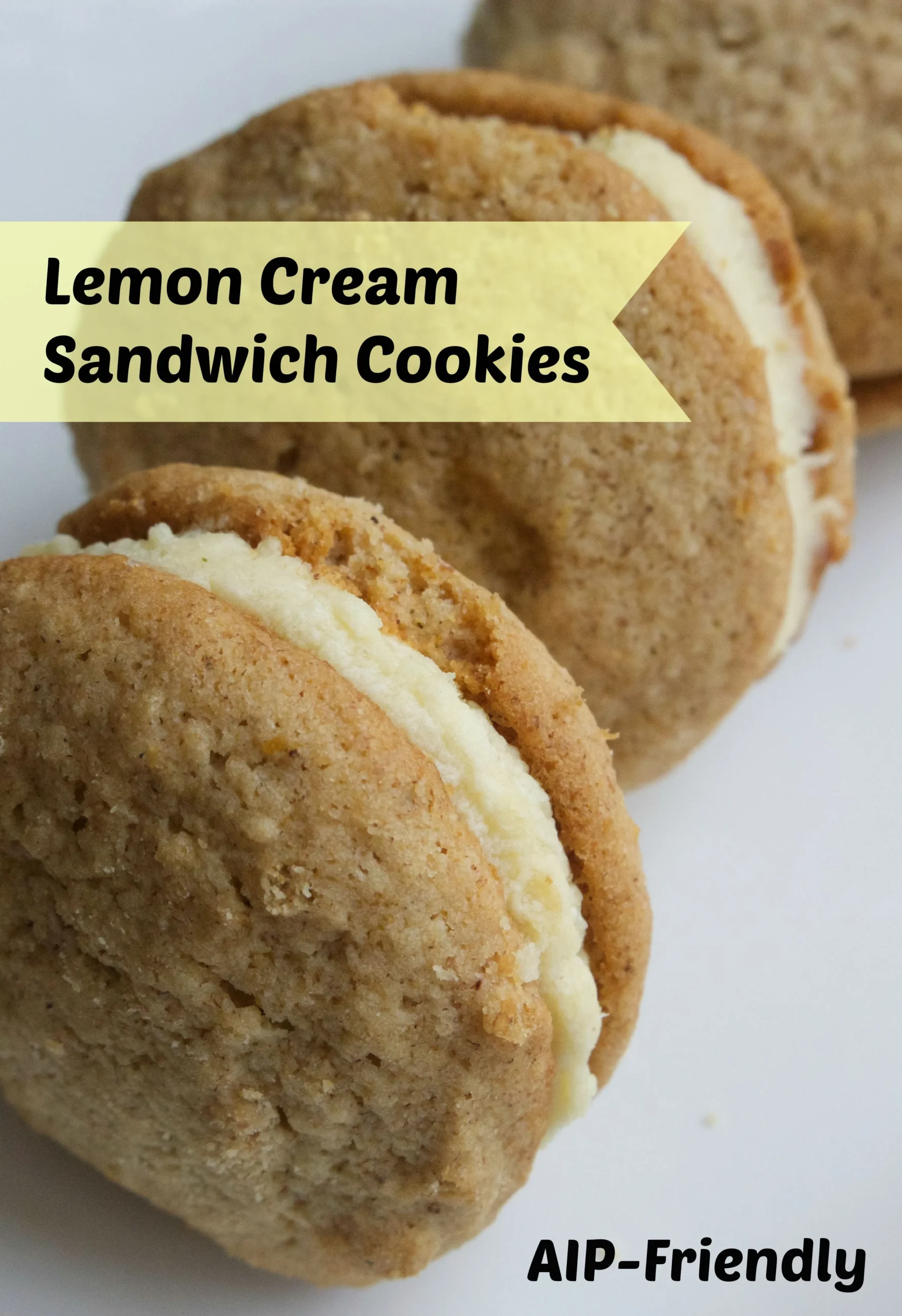 Lemon Cream Paleo Sandwich Cookies