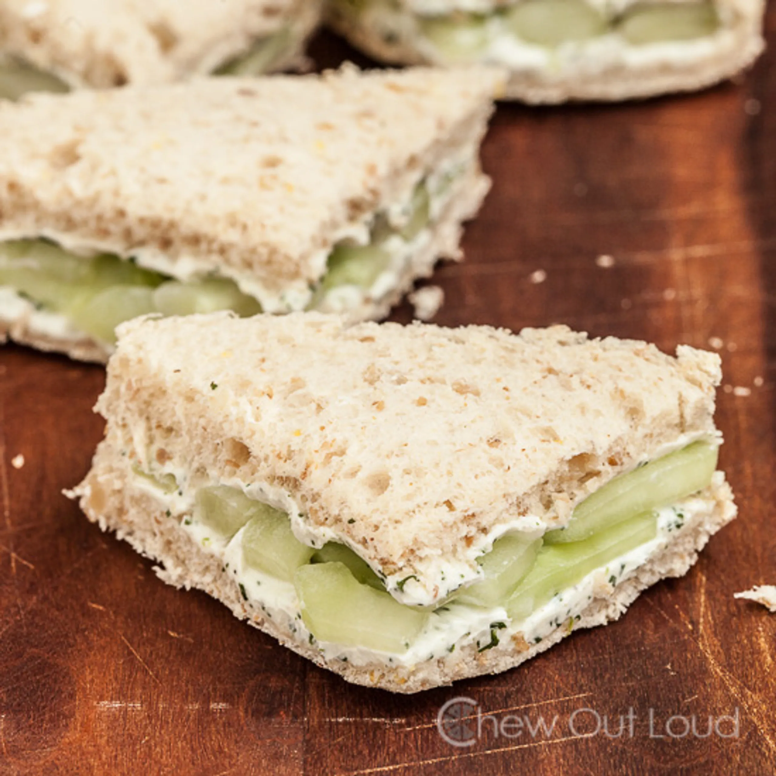 Lemon Cucumber Cream Cheese Sandwiches