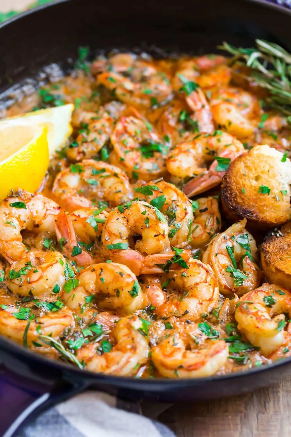 Lemon Herb Garlic Butter Shrimp