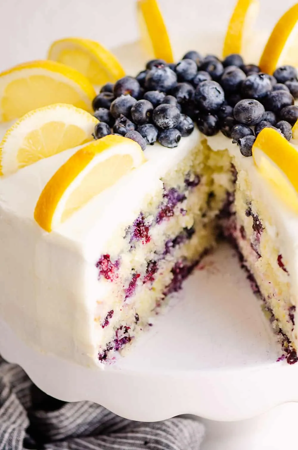 Lemon Layer Cake with Blueberry Lavender Buttercream
