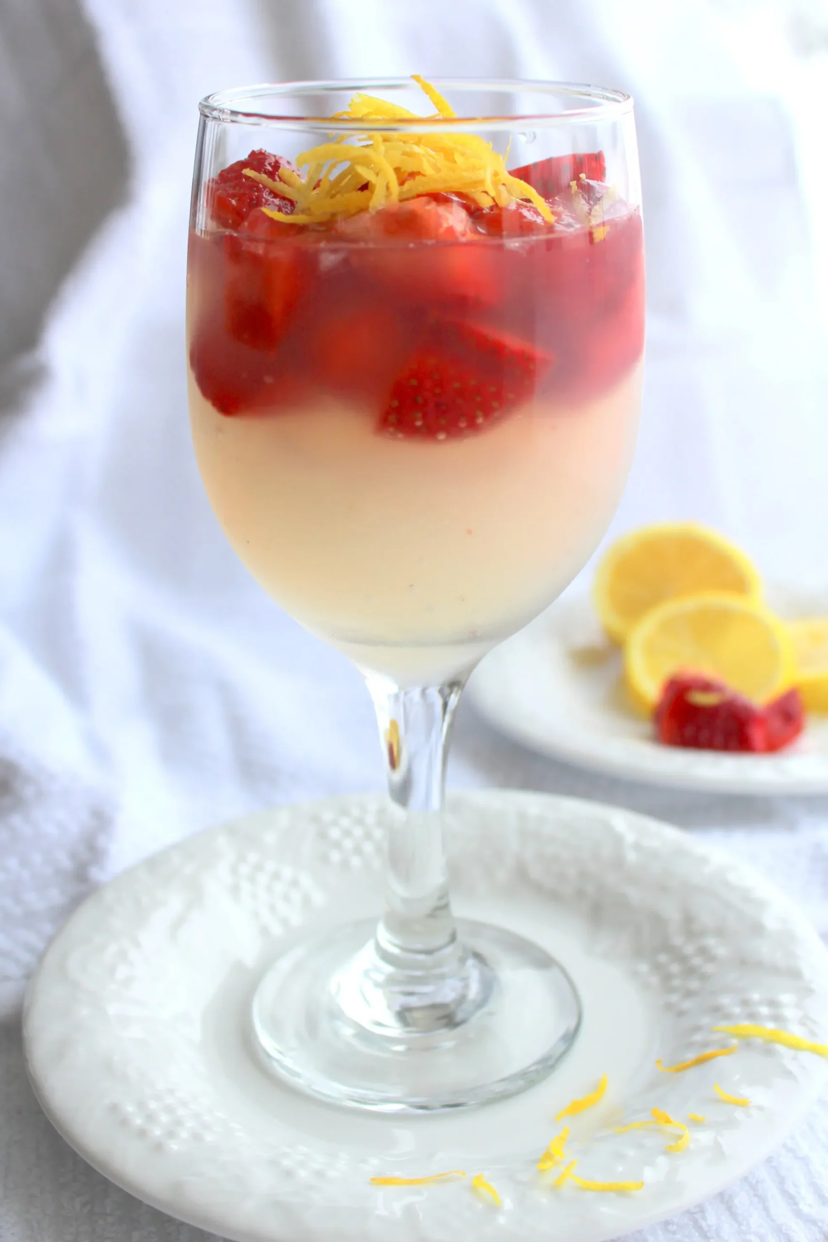 Lemon Limeade with Muddled Strawberries and Fresh Mint