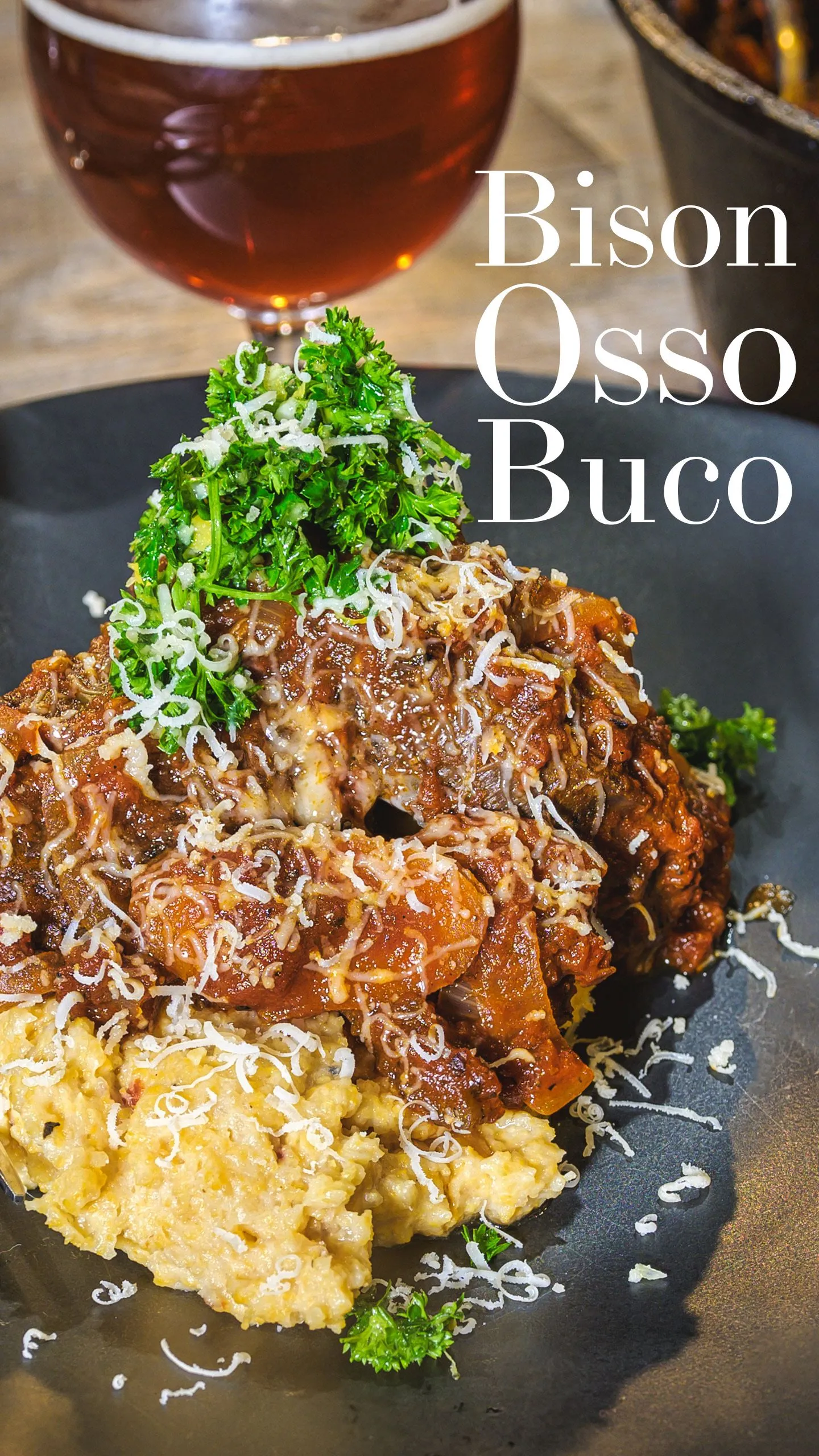 Lemongrass Braised Bison Osso Buco