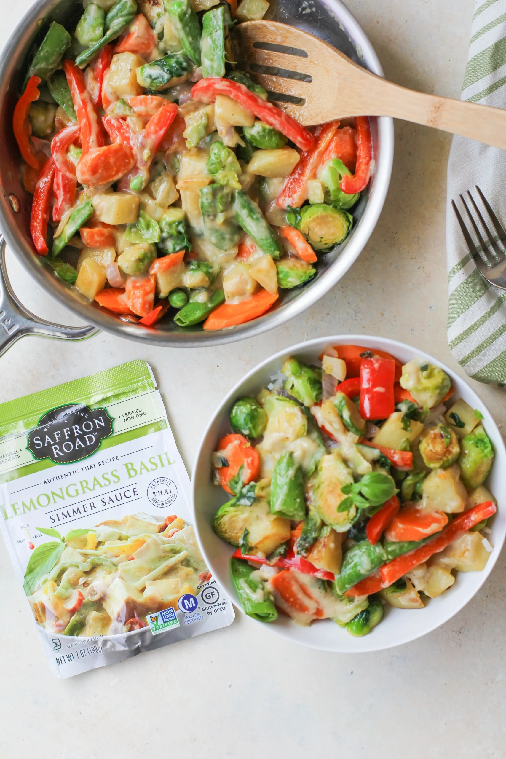 Lemongrass and Thai Basil Vegetable Stir Fry