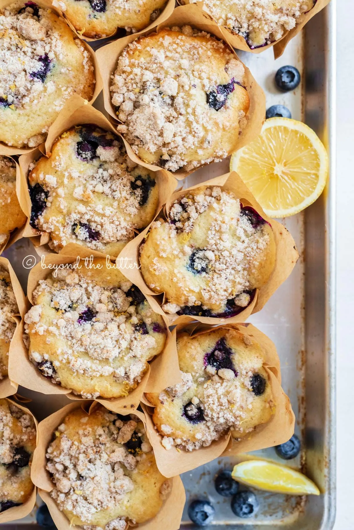 Lemony Blueberry Streusel Muffins