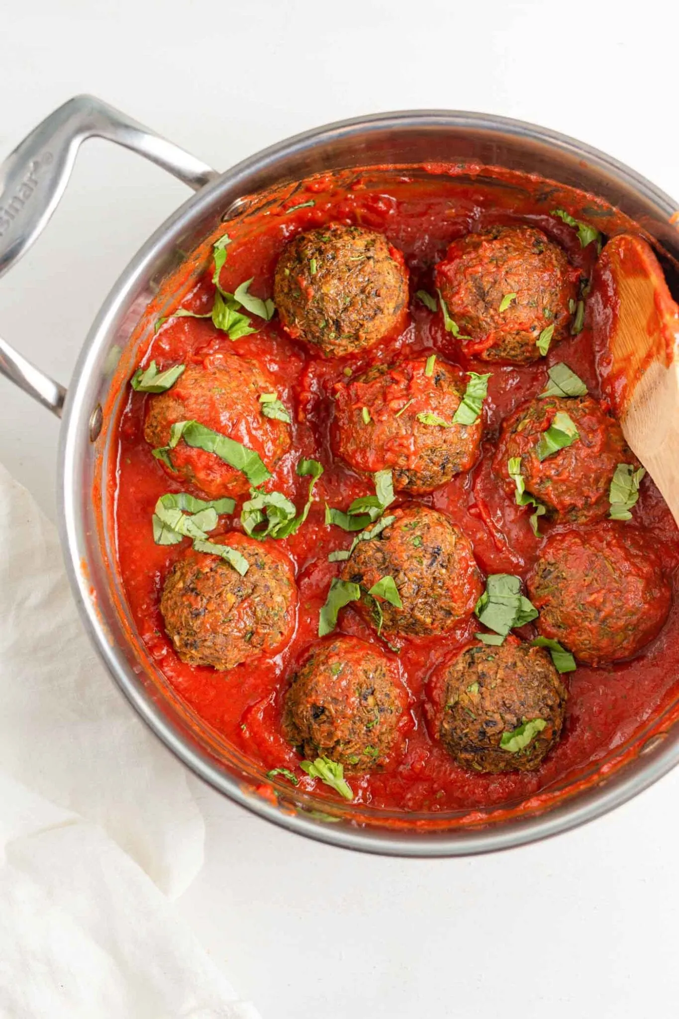 Lentil Meatballs with Burst Tomato Pasta