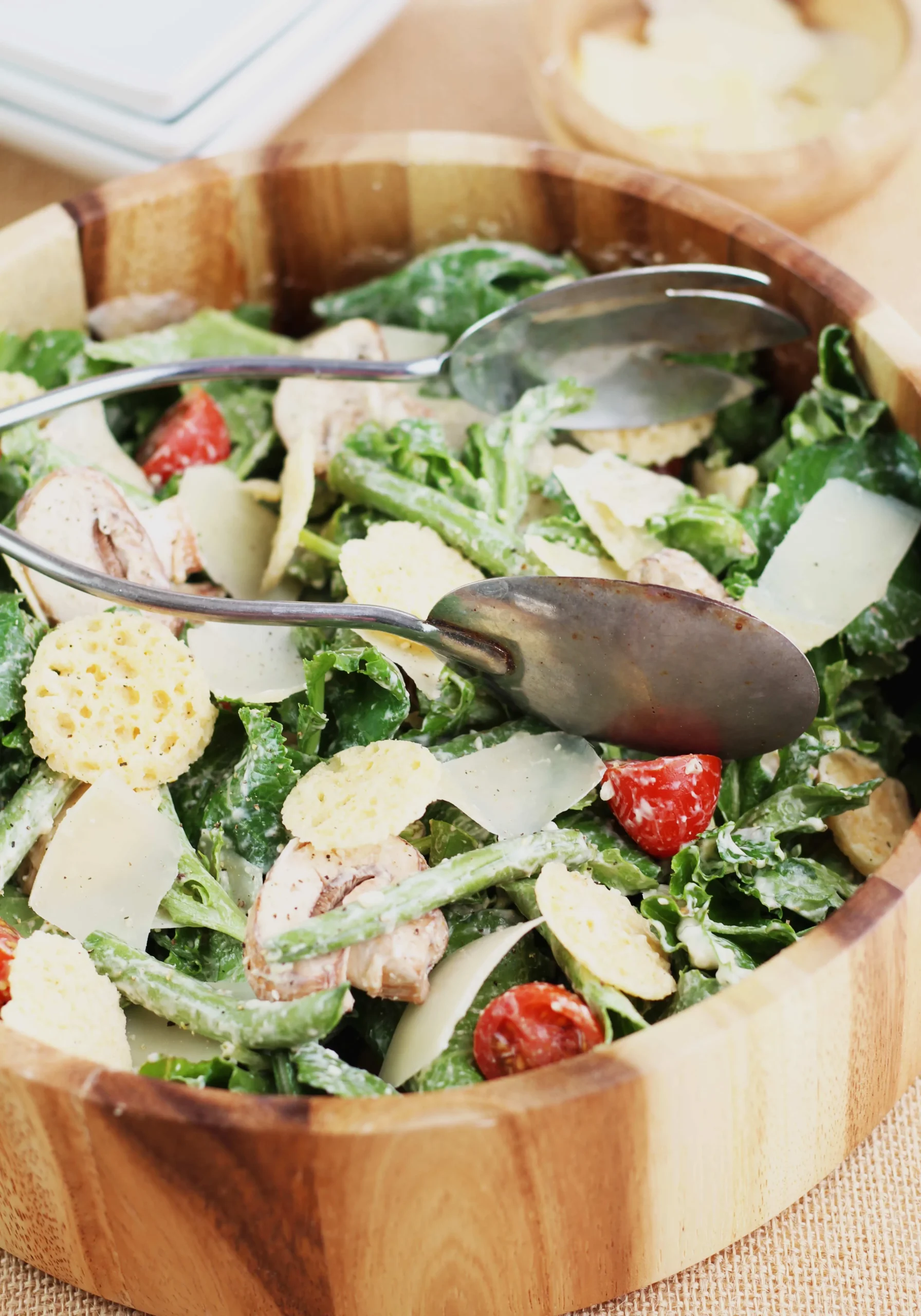 Lightened Up Kale Caesar Salad