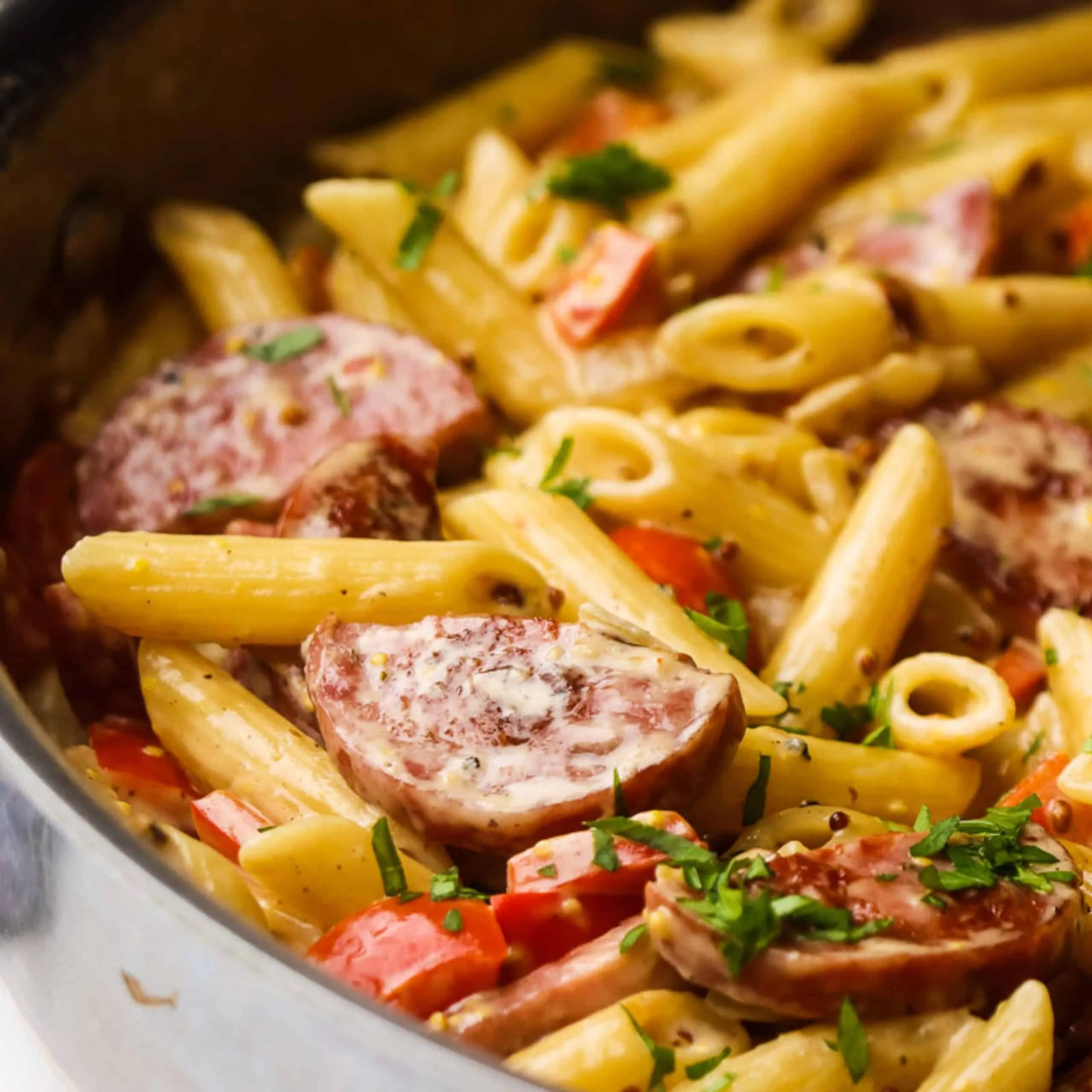 Lighter Cajun Sausage Pasta