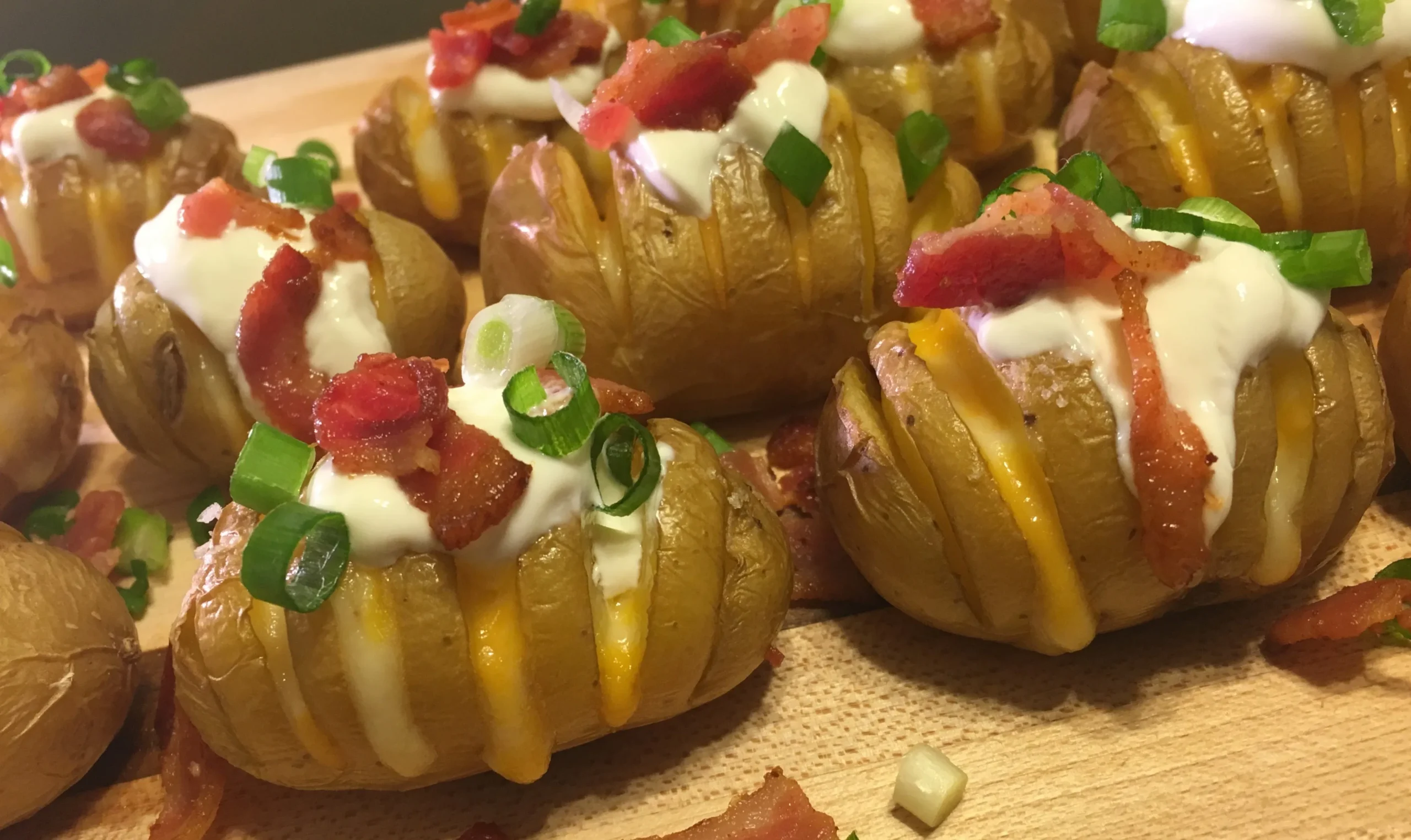 Loaded Hasselback Potato Bites
