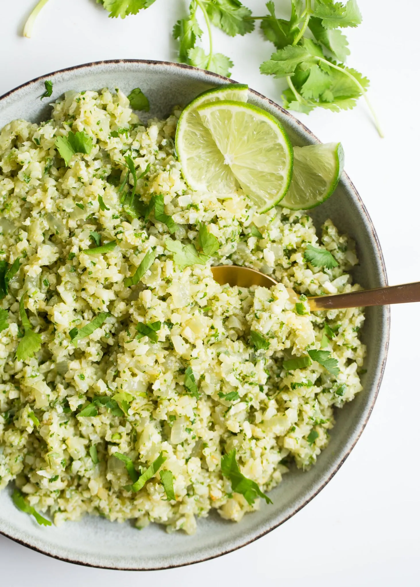 Low Carb Cilantro Lime Cauliflower Rice