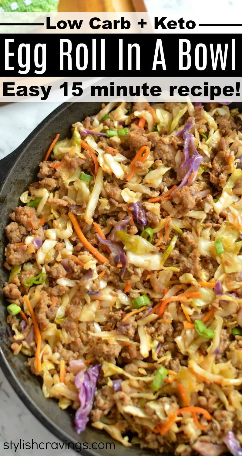 Low Carb Crack Slaw aka Egg Roll in a Bowl