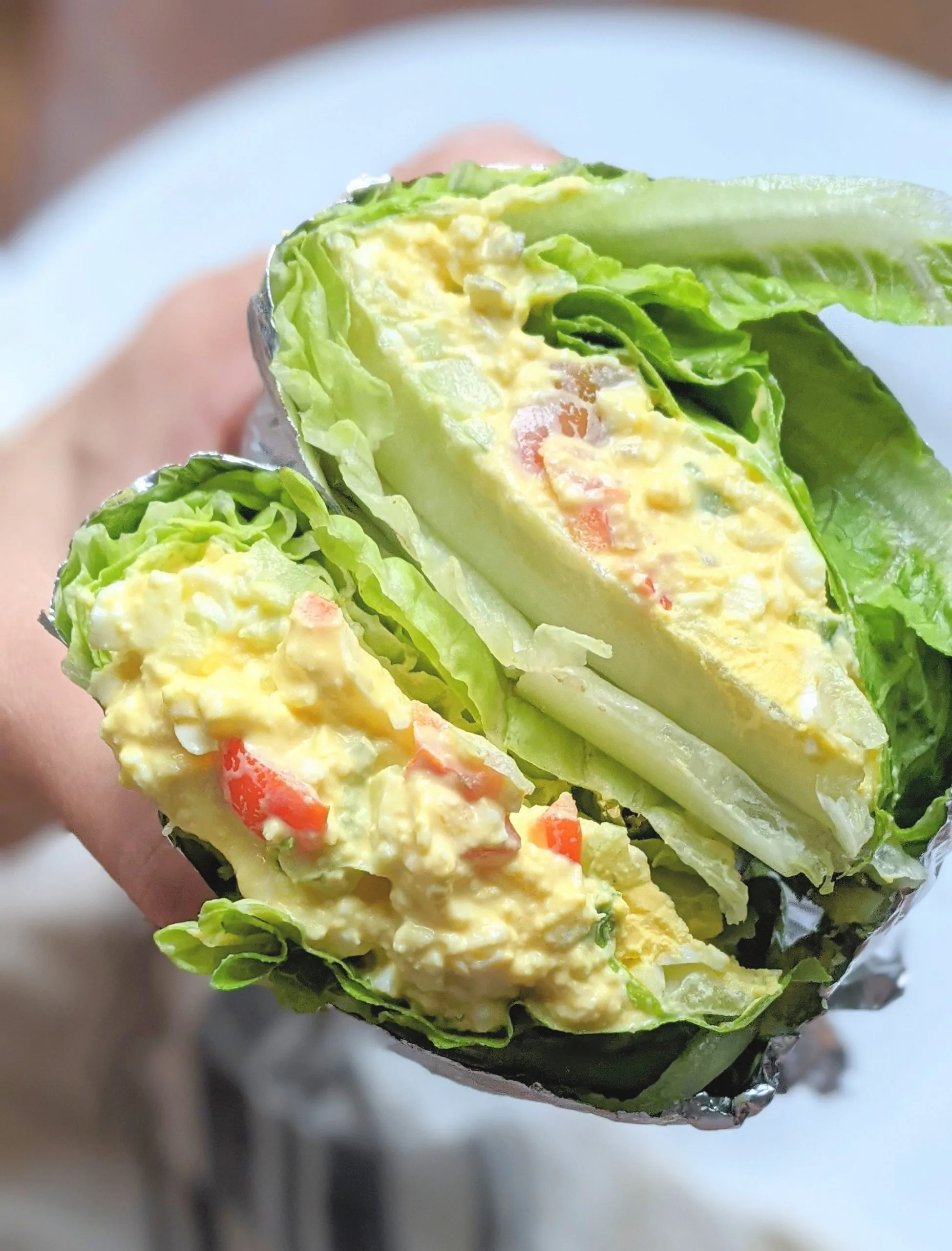 Low Carb Egg Salad Lettuce Wraps
