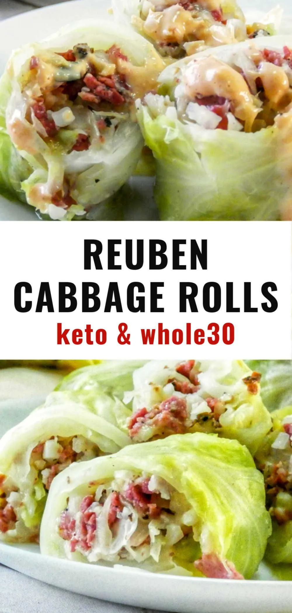 Low Carb Reuben Cabbage Wraps